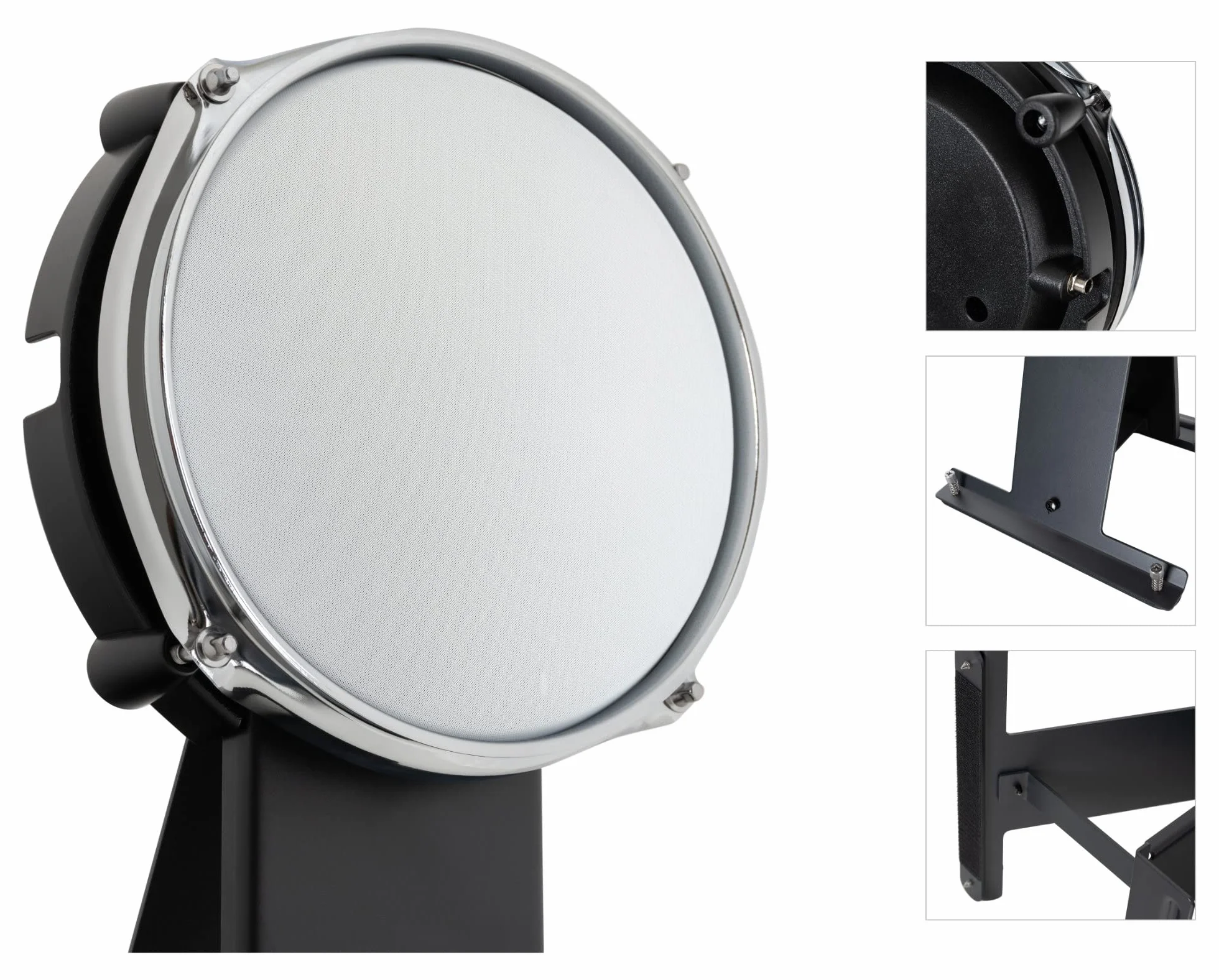 XDrum BDMP-08 8" Kick Pad con Set de Meshhead - Expansión o reemplazo para kits de E-Drum - 8" Mesh Head - Estabilidad gracias a púas - Compatible con Roland - Incluye pedal de bombo