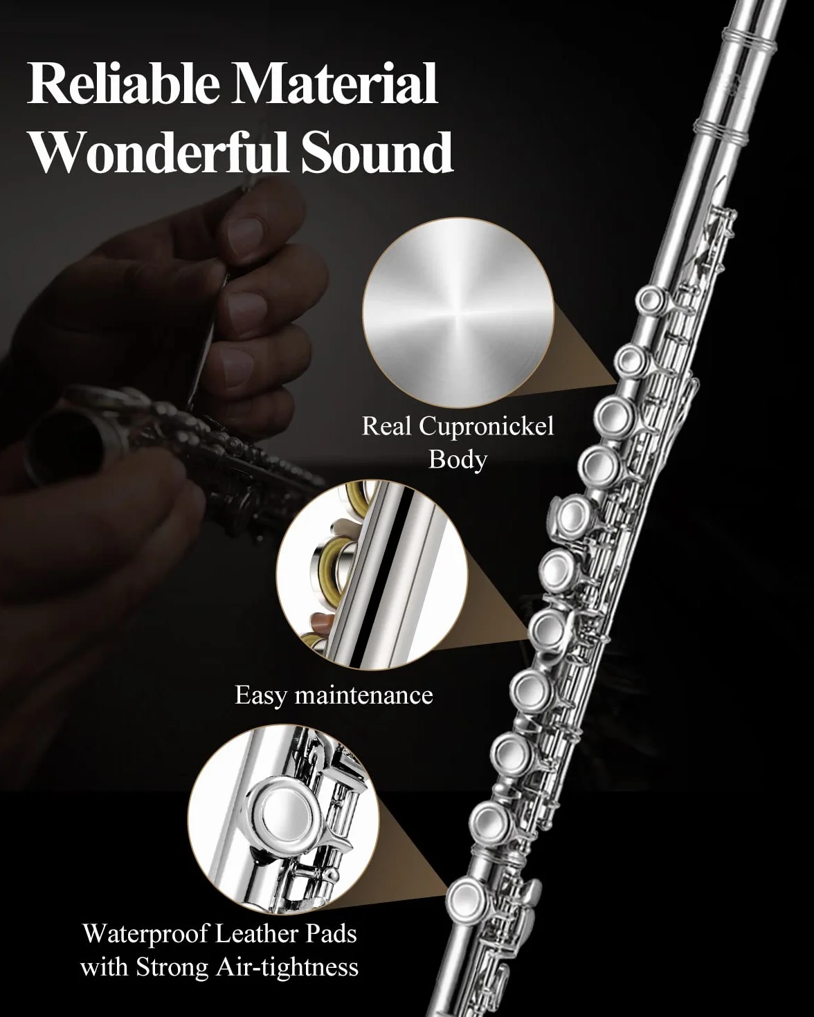 Eastar EFL-1 16 Keys Flute Nickel Plated Close Hole