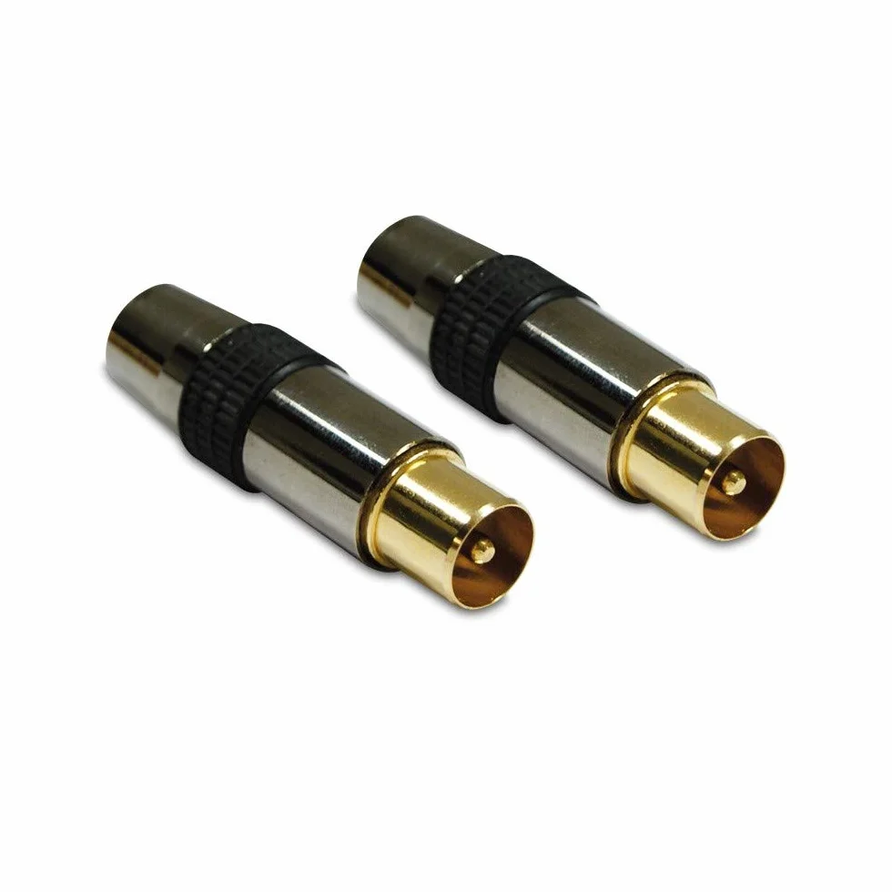 Metronic 419100 - Tomas TV macho 9.52 mm, dorado/negro