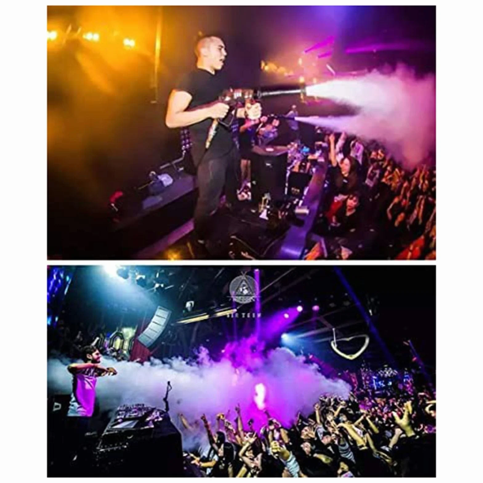 SenhE Pistola de CO2 LED de Mano, Máquina de Humo de CO2, Pistola de CO2, Efectos de DJ, Nebulizador, Pistola de Humo para Discoteca, DJ, Club, Fiesta en Vivo, Color: LED