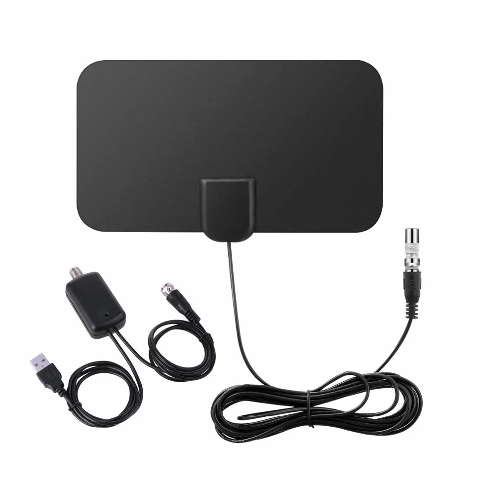 DollaTek Antena de TV Digital Amplificador de señal de Alcance de 50 Millas F-TV HDTV Compatible Antena Interior 4K DVB-T2 ATSC Antena