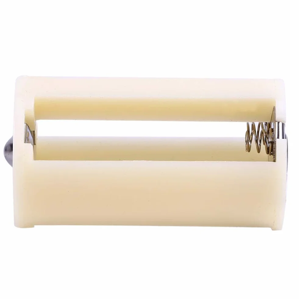 Richer-R Mini Adaptadores de Batería Portátil,Convertidores 3 Pilas AA a una Batería D(4 Piezas,Blanco)