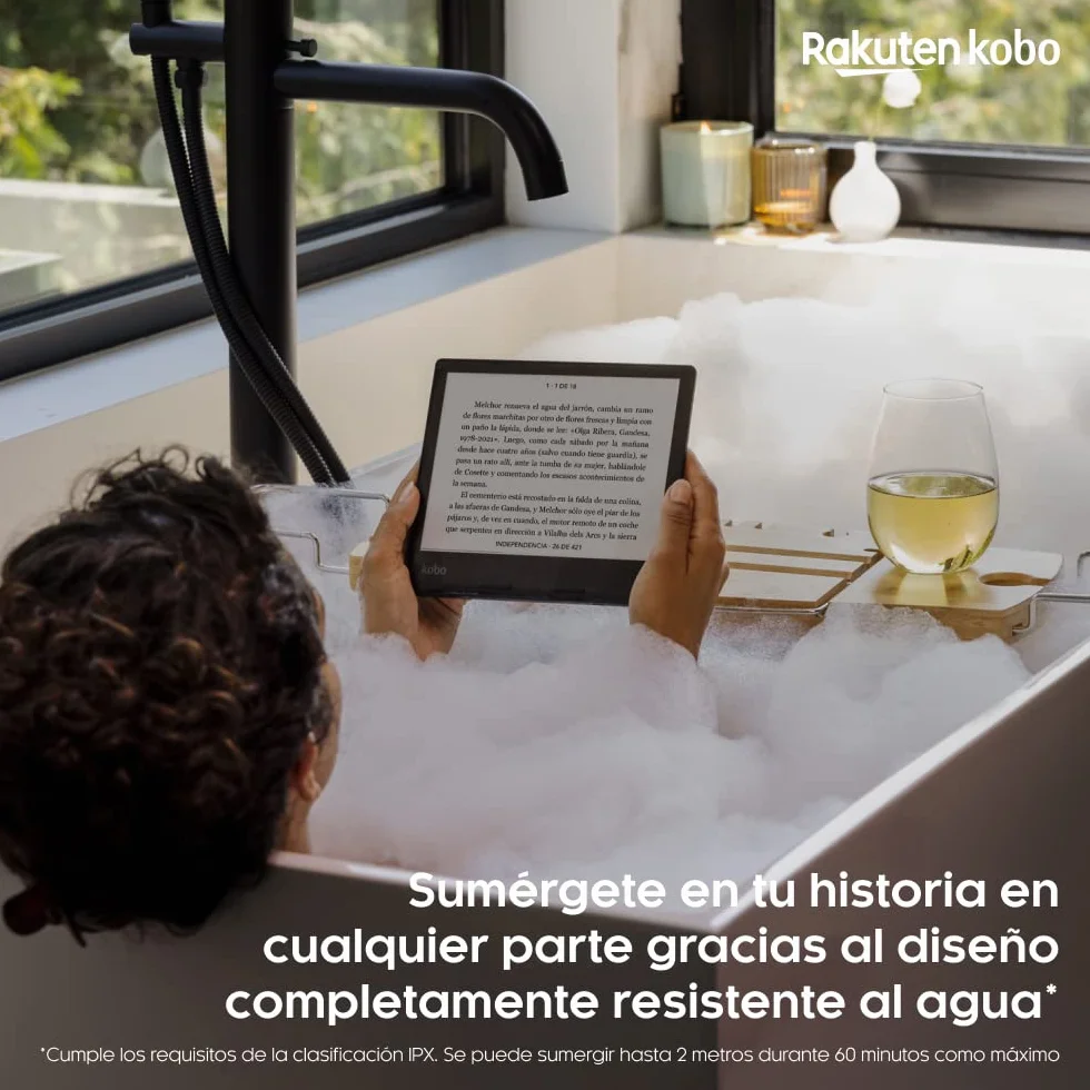 Rakuten Kobo Sage eReader 8" táctil HD Carta E Ink antirreflejos Resistente al Agua 32GB Negro