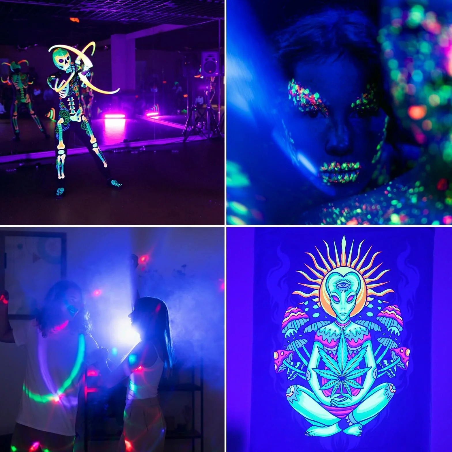 CREATESTAR Luz Negra Ultravioleta 100W 365nm, 2 Piezas Foco de luz negra LED, Luz UV impermeable IP66, luces negras para Bar Discoteca Pinta Corporal fiesta luminosa iluminación de escenario Halloween