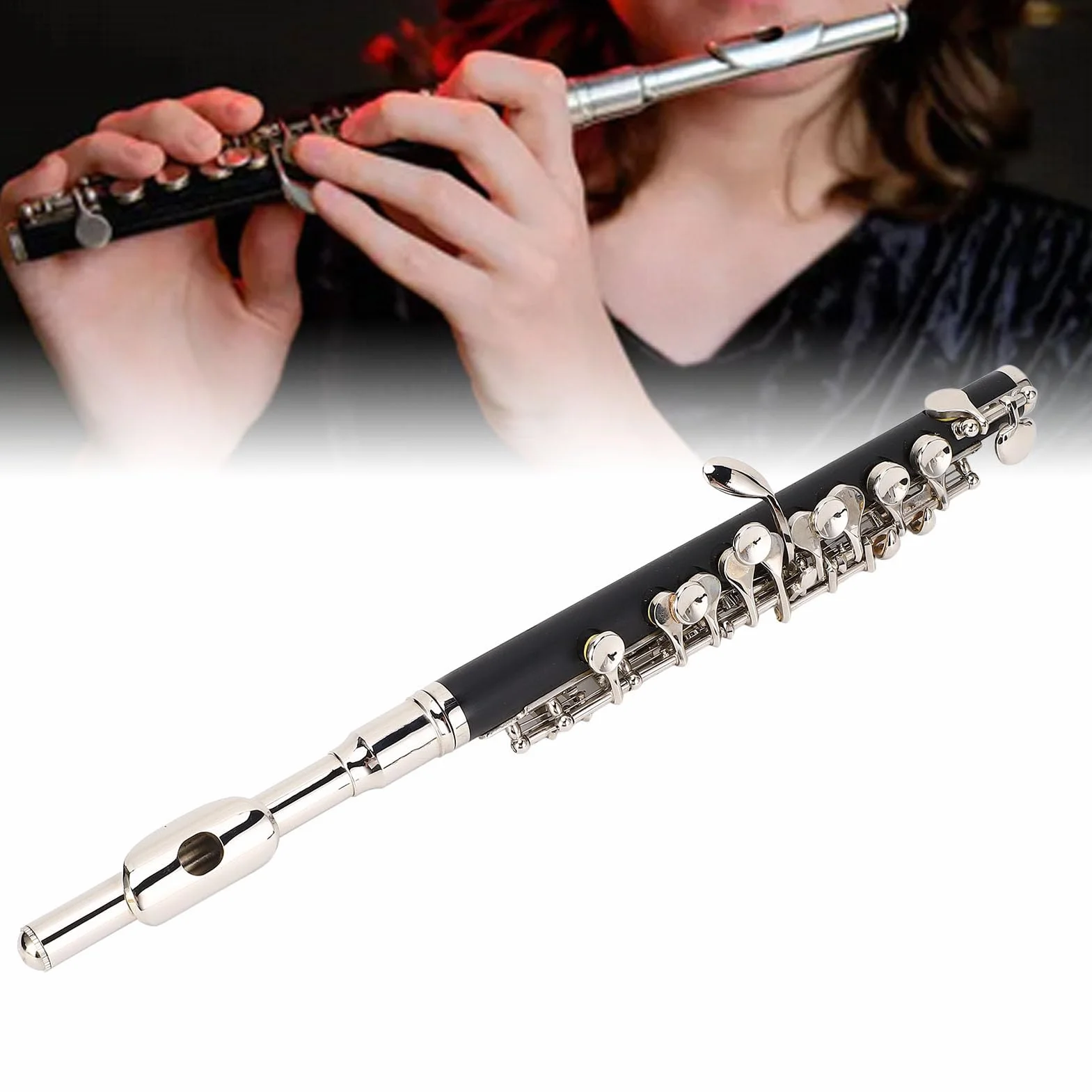 Flauta C Piccolo, Flauta C Key Piccolo Instrumento Eastar Piccolo con Kit de Limpieza Estuche de Transporte Varilla de Afinación para Estudiantes Principiantes, Examen de Grado,