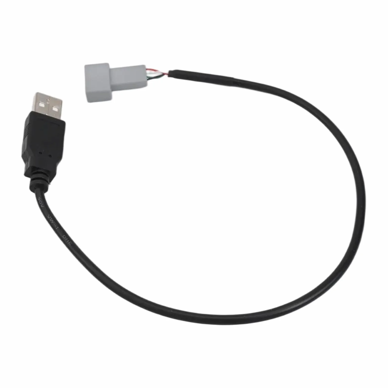 Cable adaptador USB para for kia para for hyundai para for android Multimedia de 4 pines hembra a macho Material ABS negro se adapta a radio de coche USB2.0 20CM conexión segura (USB)