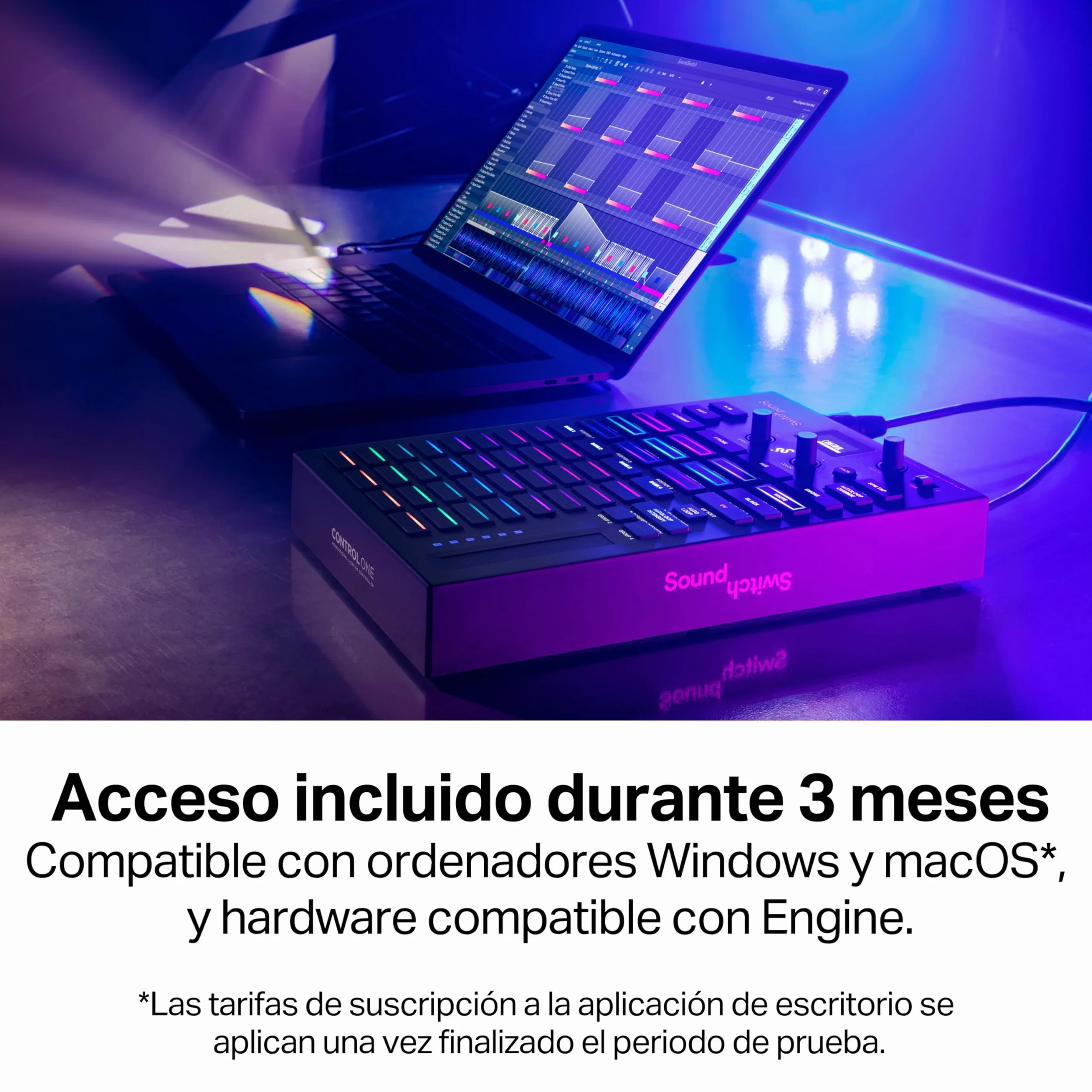 SoundSwitch Control One - Controlador de Iluminación DMX DJ Profesional Con 3 Meses de Acceso al Software SoundSwitch y Soporte Para Phillips Hue
