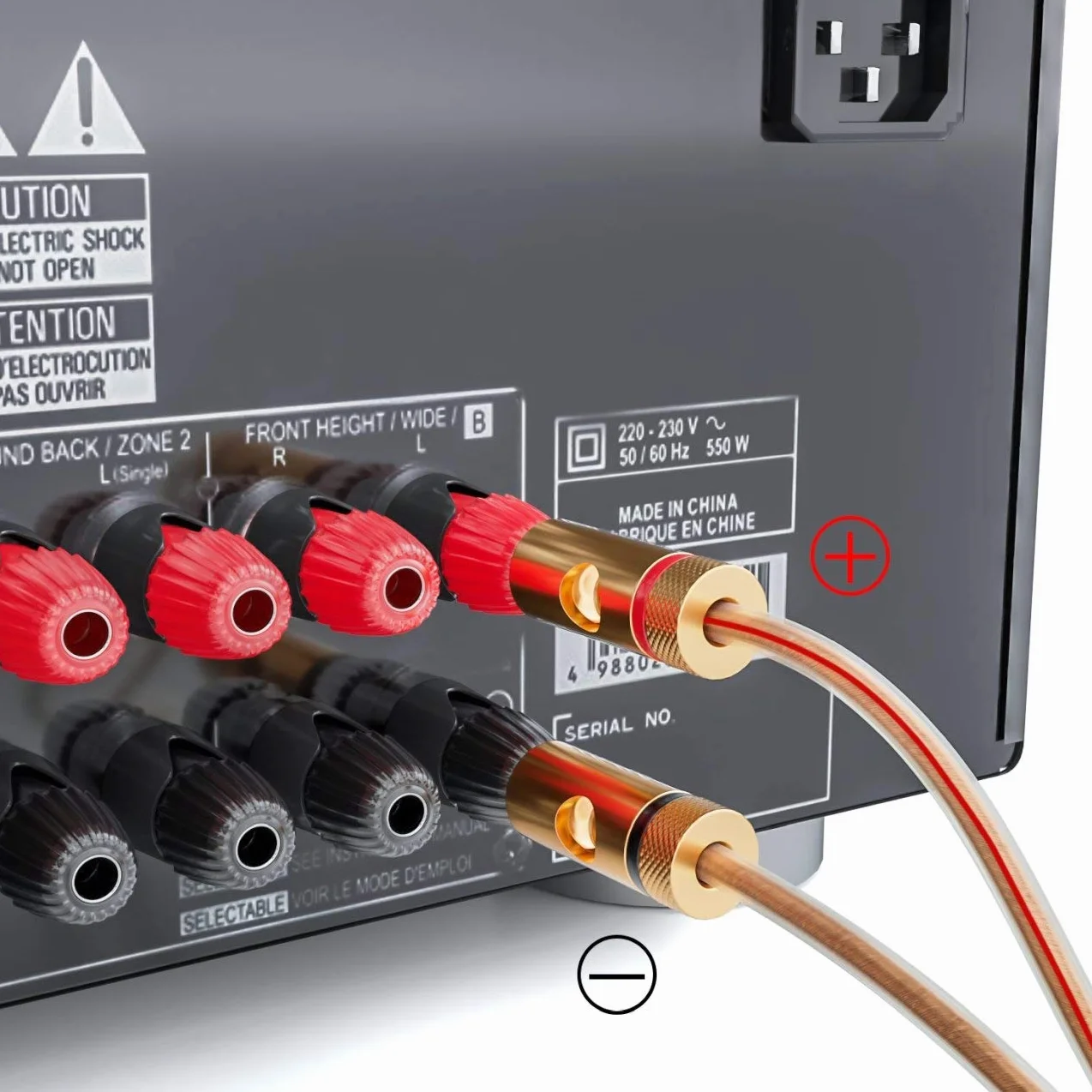 deleyCON 10m Cable para Altavoz 2x 2,5 mm² - Cobre Puro - Cable de Altavoz OFC - Cable de Audio para Altavoces HiFi y Surround - Marcado de polaridad - Transparente