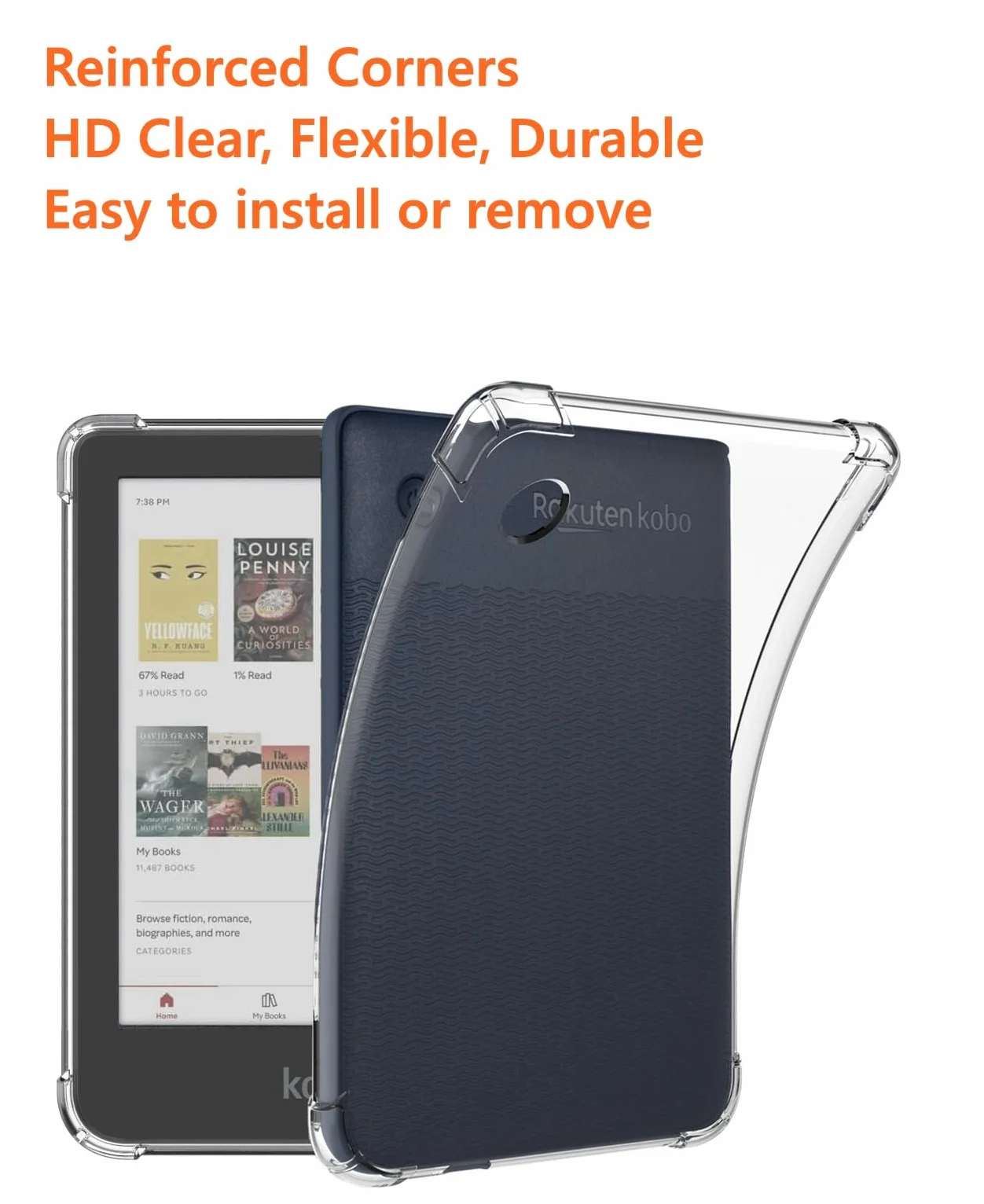 Funda Zcooooool para Kobo Clara Colour/BW/2E eReader Cubierta de Esquinas Reforzada 6"