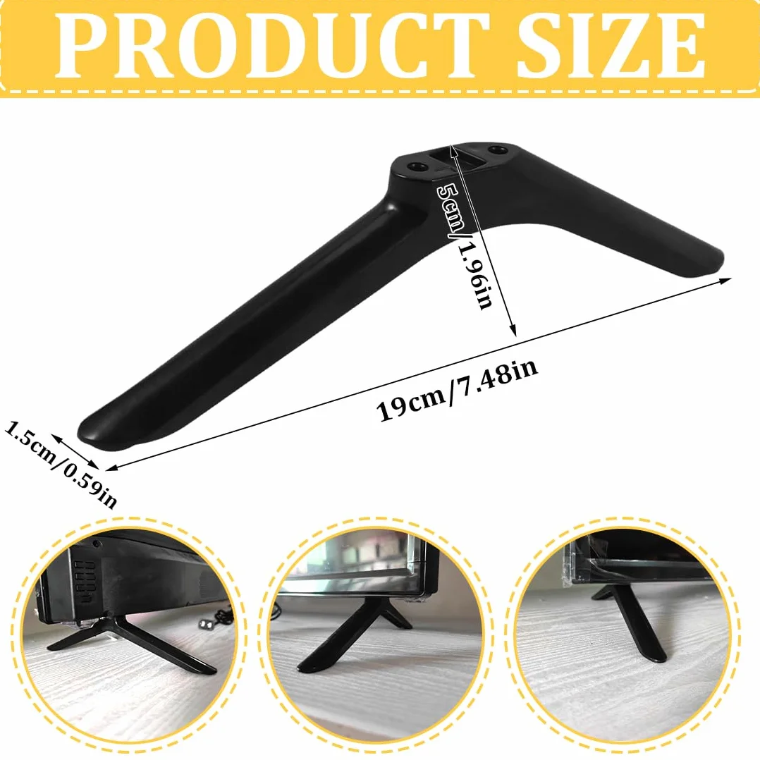 2 piezas Peana TV Universal Soporte de TV, Pies de Pedestal para TV con Tornillos, Patas de Repuesto para Base de Soporte de TV, Fácil Manejo para Base De Soporte TV Mesa 42 Pulgadas De TV Inteligente