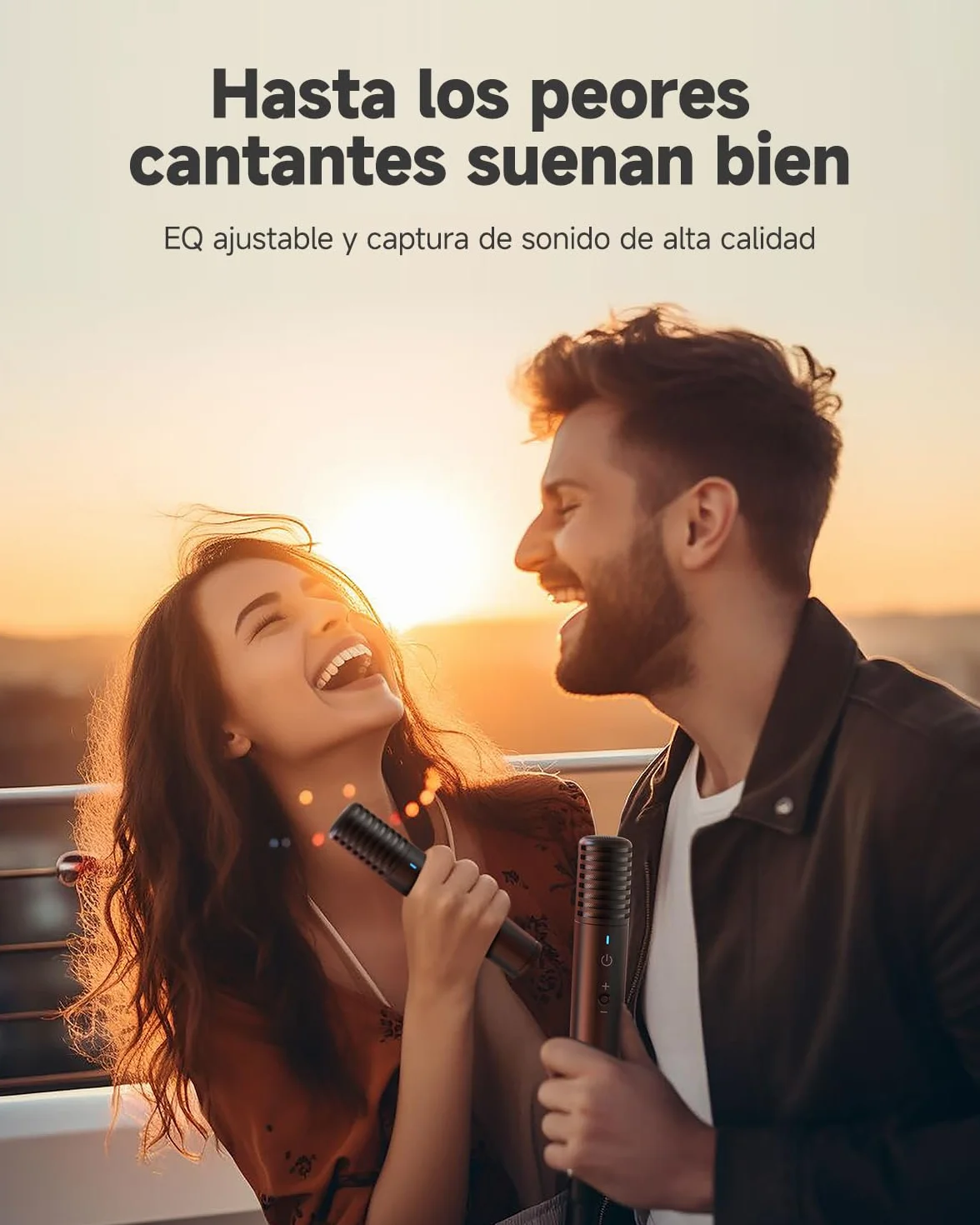Karaoke Profesional para Adultos con 2 Micrófonos Inalámbricos, Sistema Karaoke para TV con Preamplificador de Micrófono, Bluetooth Portátil para Fiesta（Break X2）