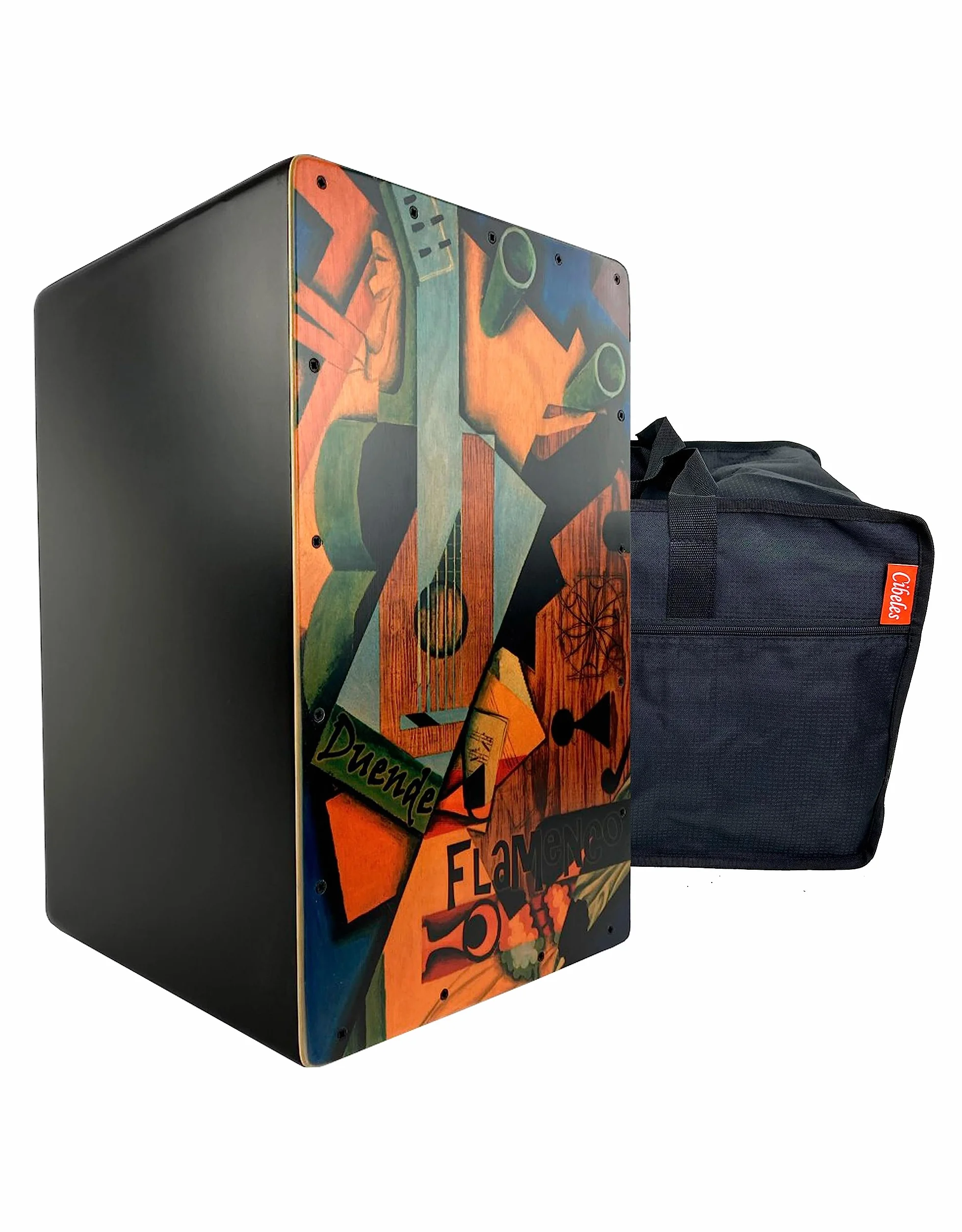 Cajon Flamenco Duende Edicion Limitada con funda tipo mochila incluida.