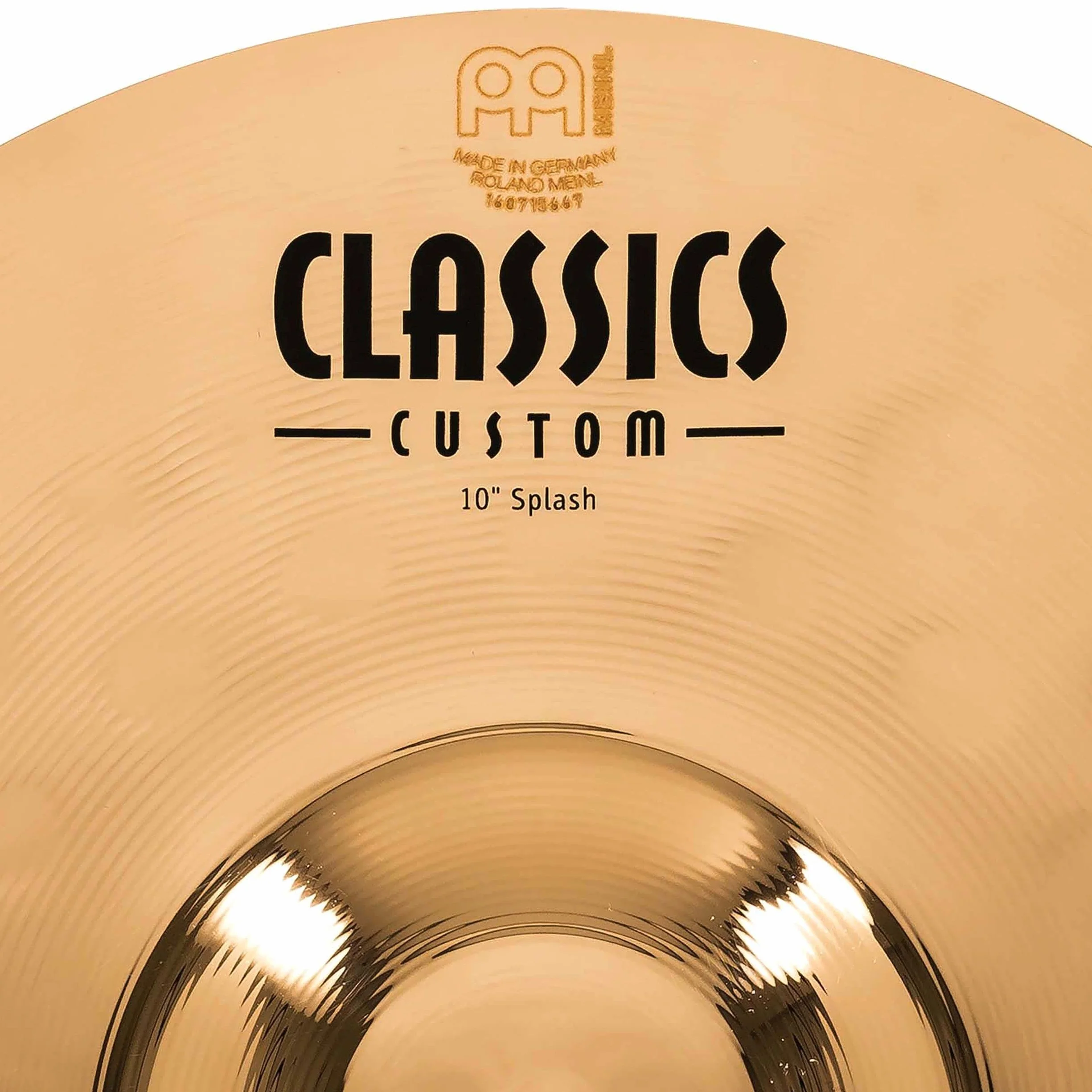 Meinl Cymbals Classics Custom Brilliant Plato Splash de 10 pulgadas (25,40cm) Platillos de Batería - Bronce B12, Acabado Brillante (CC10S-B)
