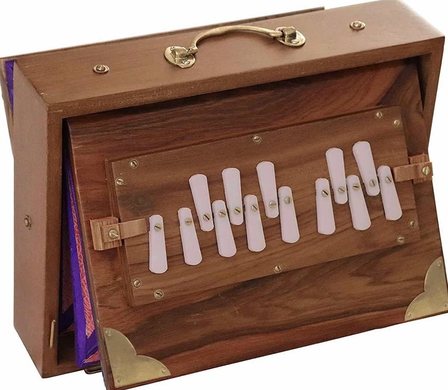 Caja Shruti de 15 pulgadas, caja de madera de teca pura para canto de yoga sintonizada a 432 Hz con bolsa de transporte