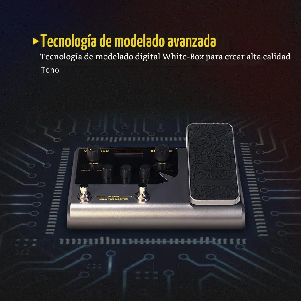 SONICAKE Pedal de guitarra Procesador multiefectos con modelado de expresión Gabinetes de infrarrojos Simulación Multi idioma Estéreo OTG Matribox