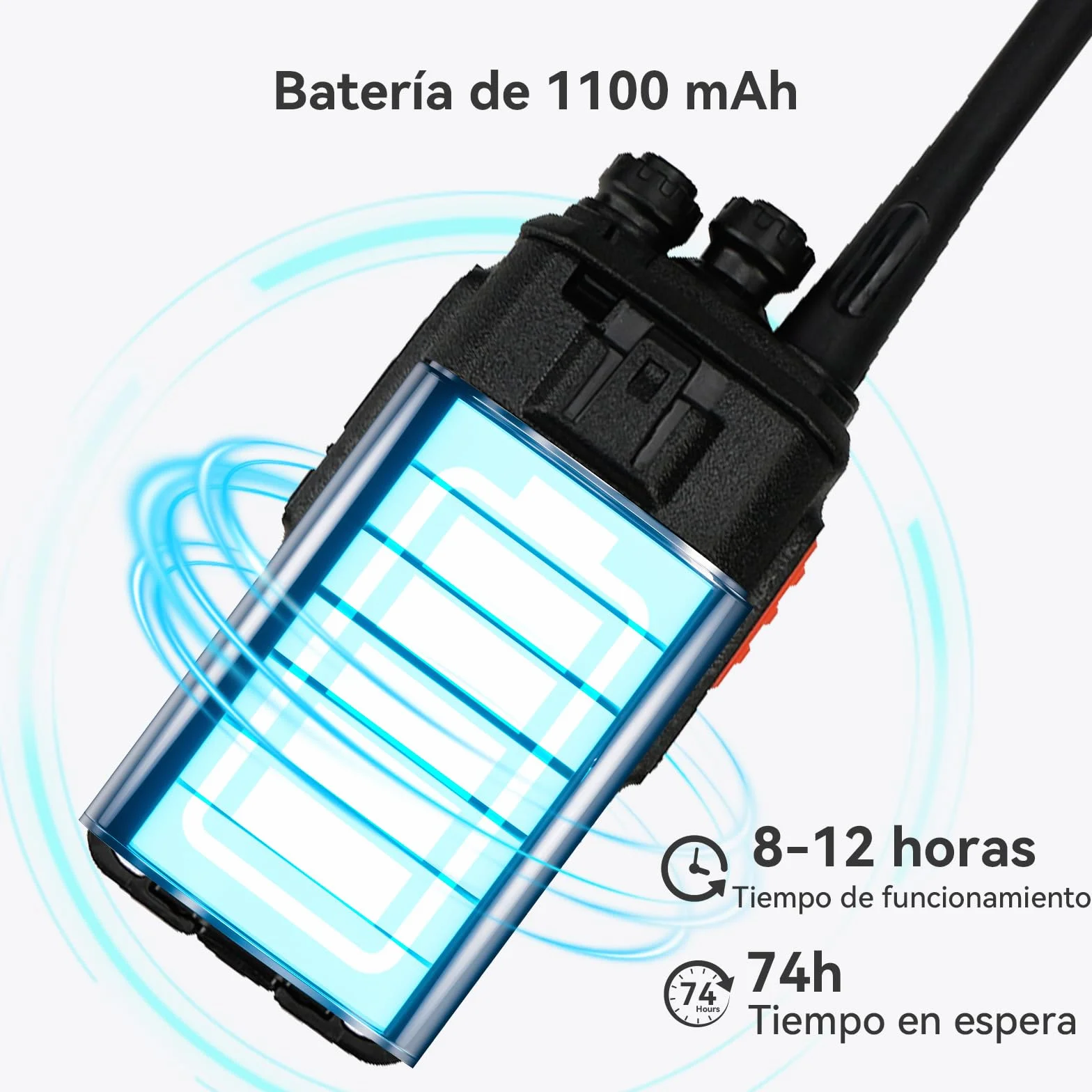 Retevis RT24 Walkie Talkie, Profesional Walkie-Talkies con Pinganillos PMR446 sin Licencia, Resistente VOX, Radiocomunicación de Largo Alcance con Cargador USB para Adultos(Negro,2 Pares)