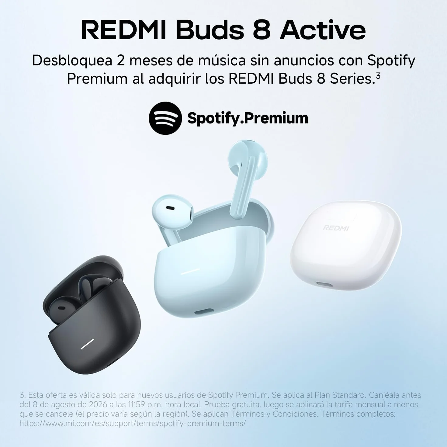 XIAOMI REDMI Buds 8 Active TWS Bluetooth 5.4, Driver de Titanio 14,2 mm, 37h, IP54, Negro