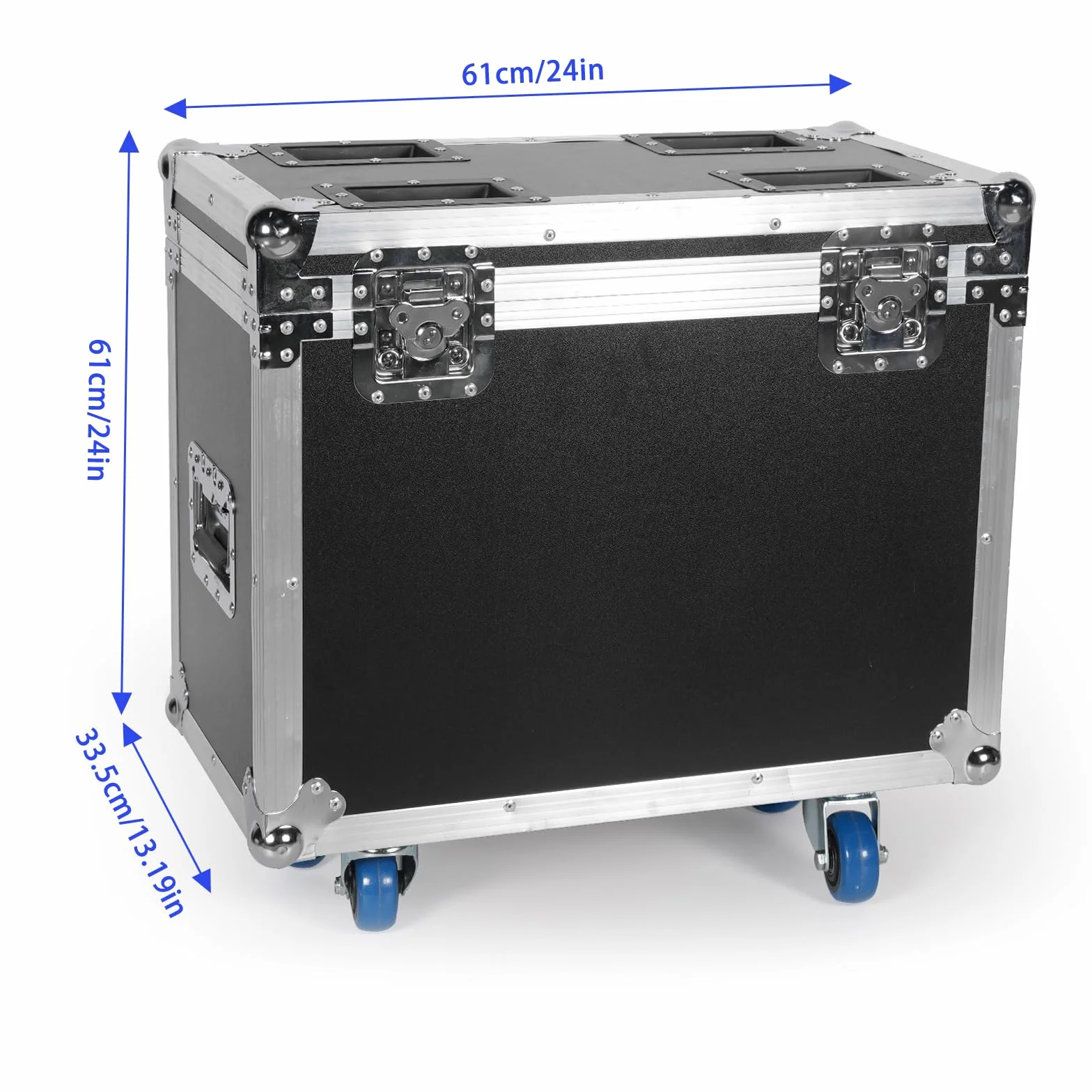 61 * 33.5 * 61cm Flight case puede cargar 2 piezas de cabeza móvil LED luces de escenario, fácil de almacenar y transportar y proteger las luces de fiesta