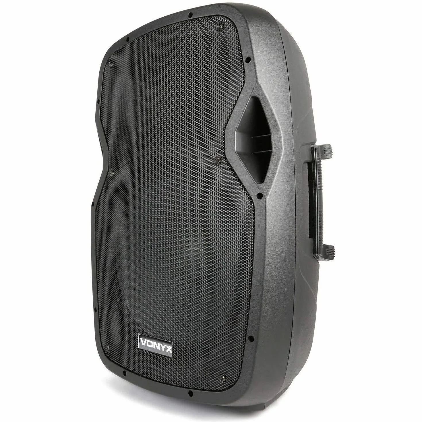 Vonyx AP1500PA – Altavoz Bluetooth Grande Potente 15" 800W con micrófono con Cable, micrófono inalámbrico UHF y petaca UHF con Micro de Solapa o Diadema, batería Recargable y USB