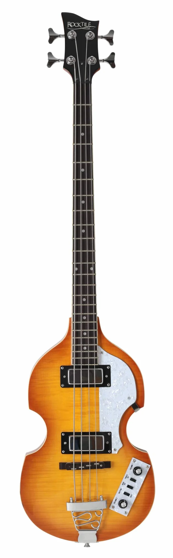 Rocktile VB-1 "Sir Paul" Vintage Beatbass - Bajo violín - Bajo eléctrico - Hollowbody - 2 Humbucker - Sunburst