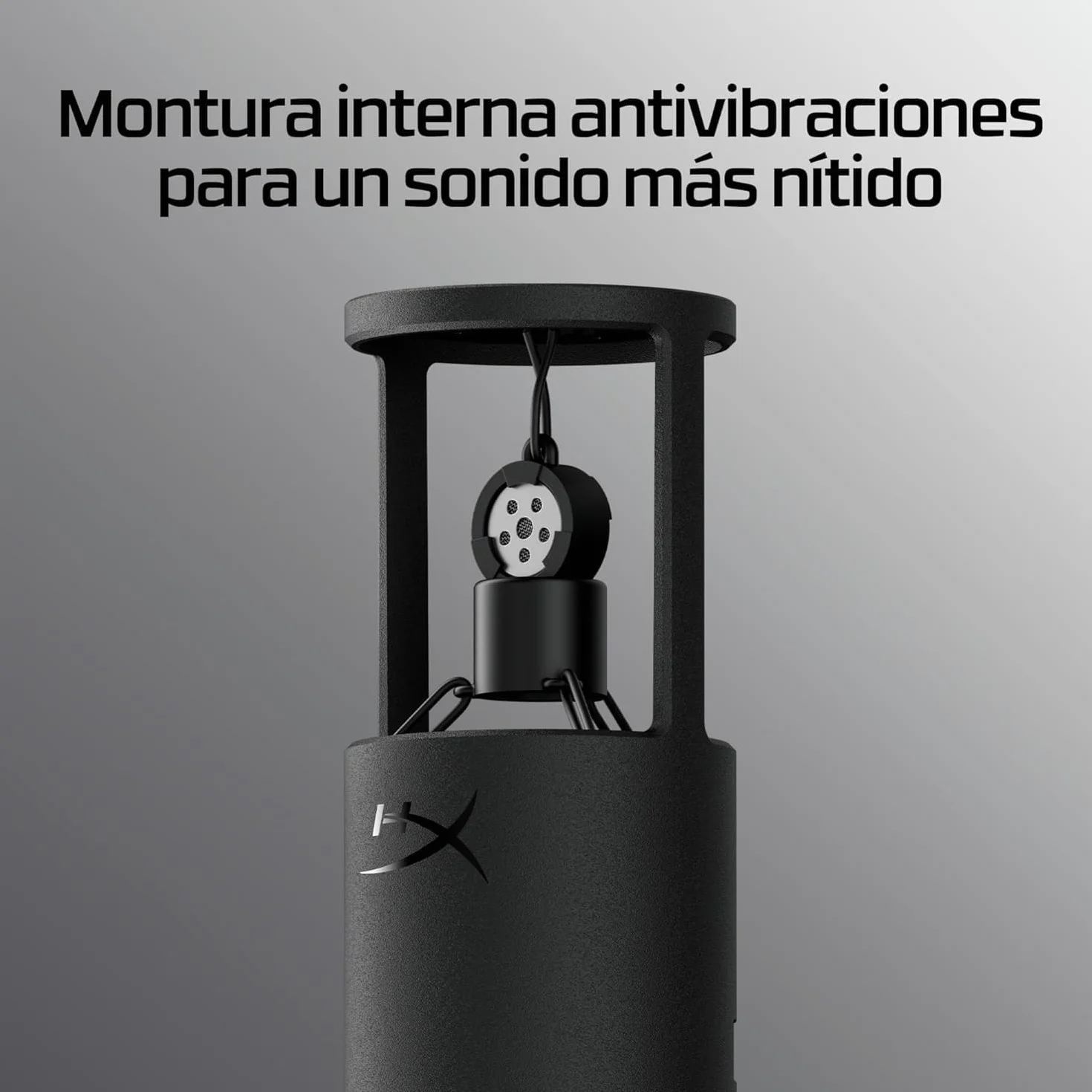 HyperX Solocast 2 - Micrófono Condensador USB patrón cardioide, Juegos, Streaming, podcasts, PC, Twitch, Youtube, Discord, Negro