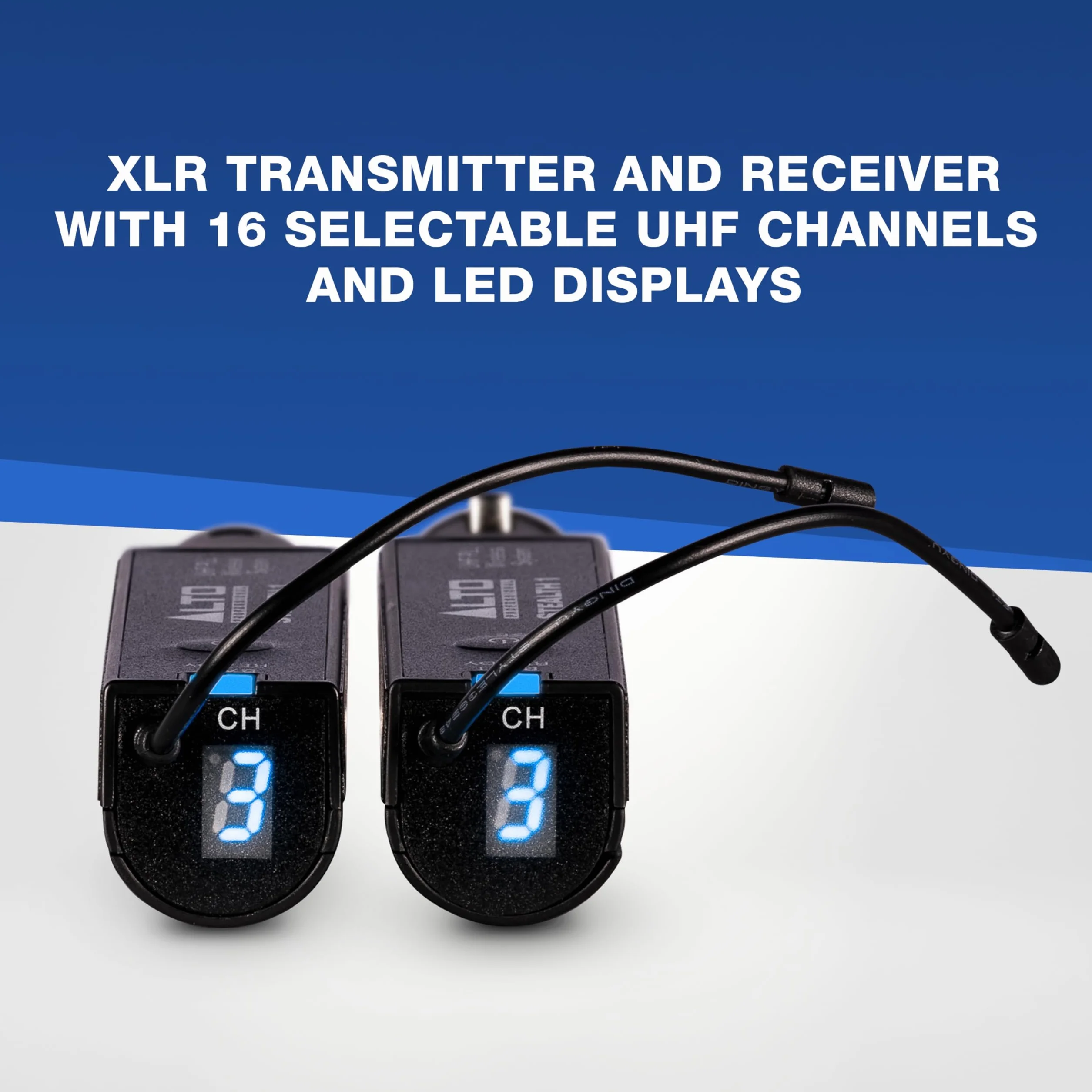 Alto Stealth 1 Sistema de Audio Inalámbrico Mono XLR UHF, Transmisor/Receptor para Altavoces Autoamplificados, Mesa de Mezclas y Micrófonos Dinámicos