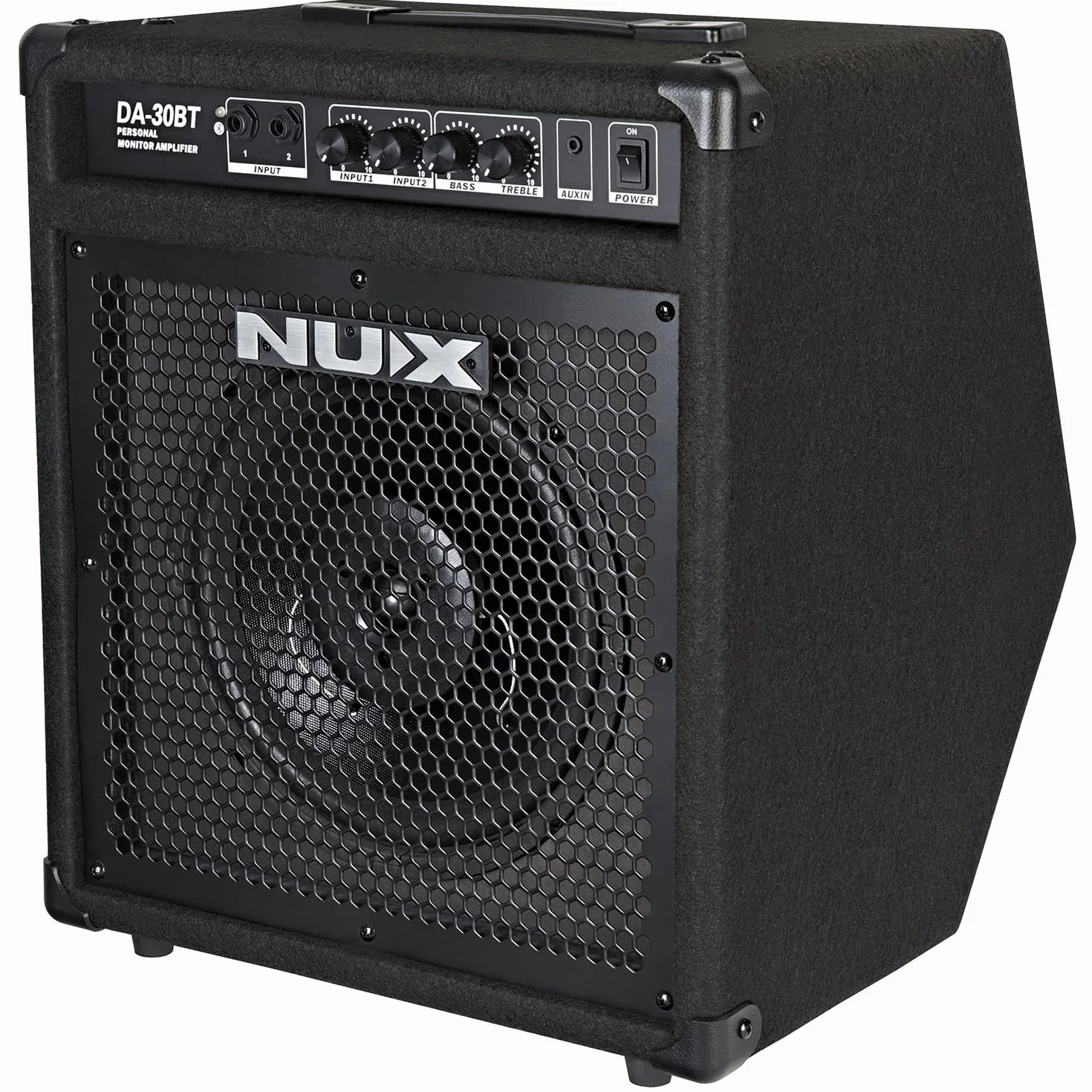 NUX DA-30BT - Altavoz de batería para monitor personal (30 W, portátil, Bluetooth, para batería electrónica)