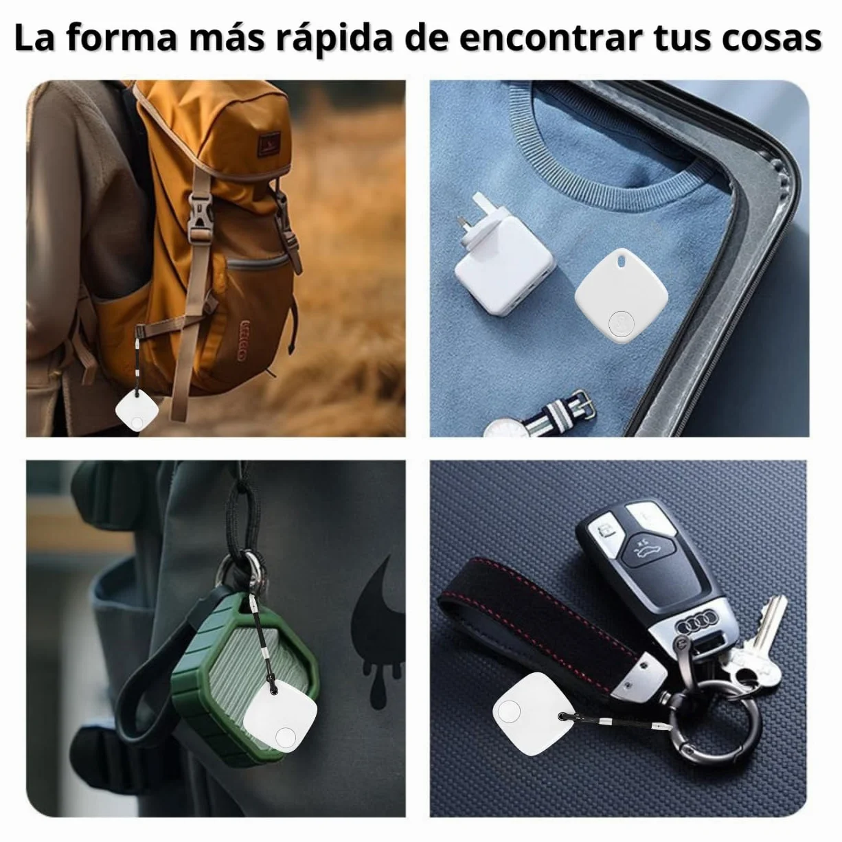 Pack 4 Air Smart Tag Apple Solo iOS Rastreador GPS Mini Bluetooth Localizador iPhone Tracker