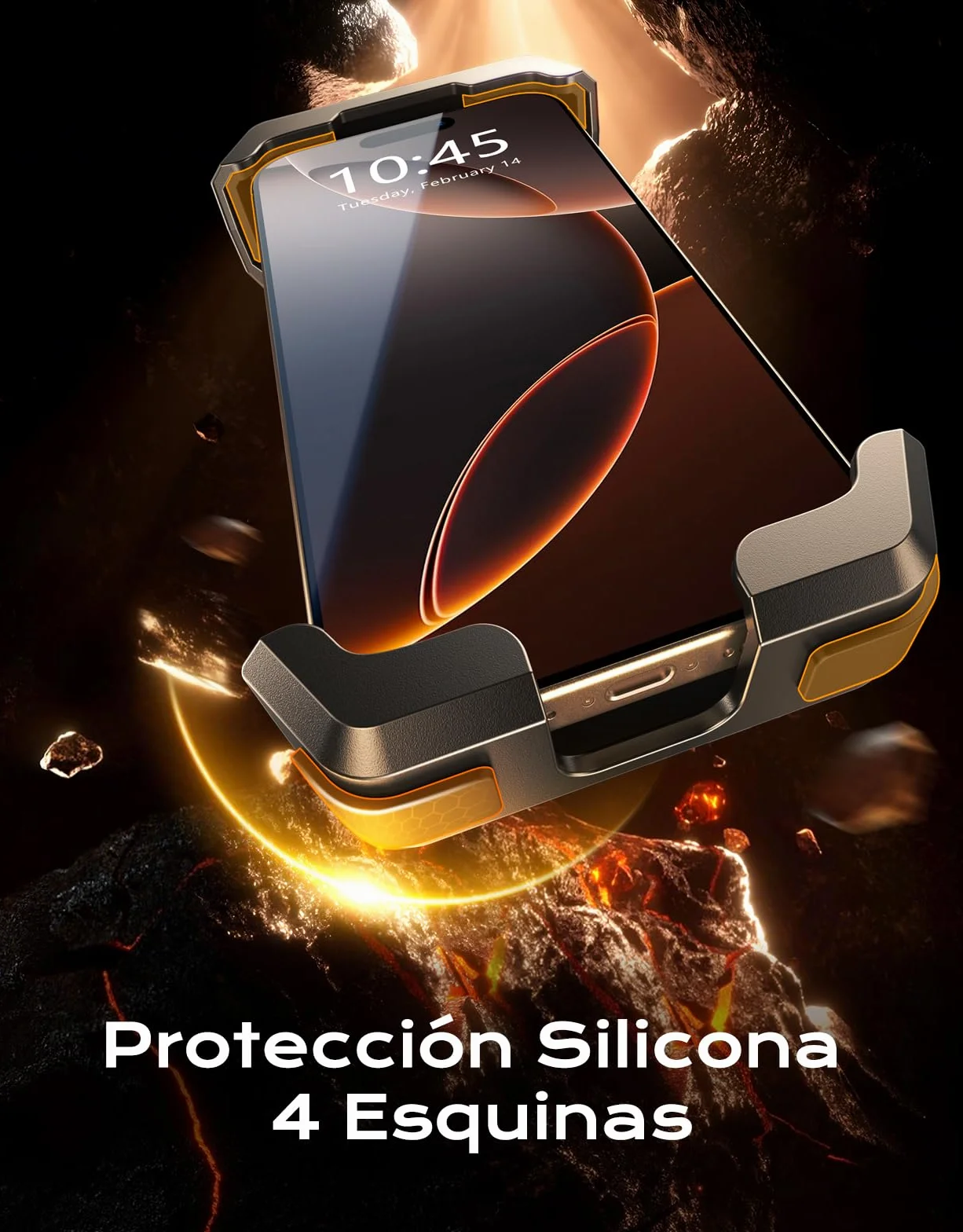CIRYCASE Soporte Movil Moto [Antivibración Mejorado], Súper Estable Soporte Movil Bicicleta, 360° Rotación y Ajustable Suporte Telemóvel Moto Compatible con iPhone 17/16/15, Galaxy, 4,7-6,8" Teléfonos