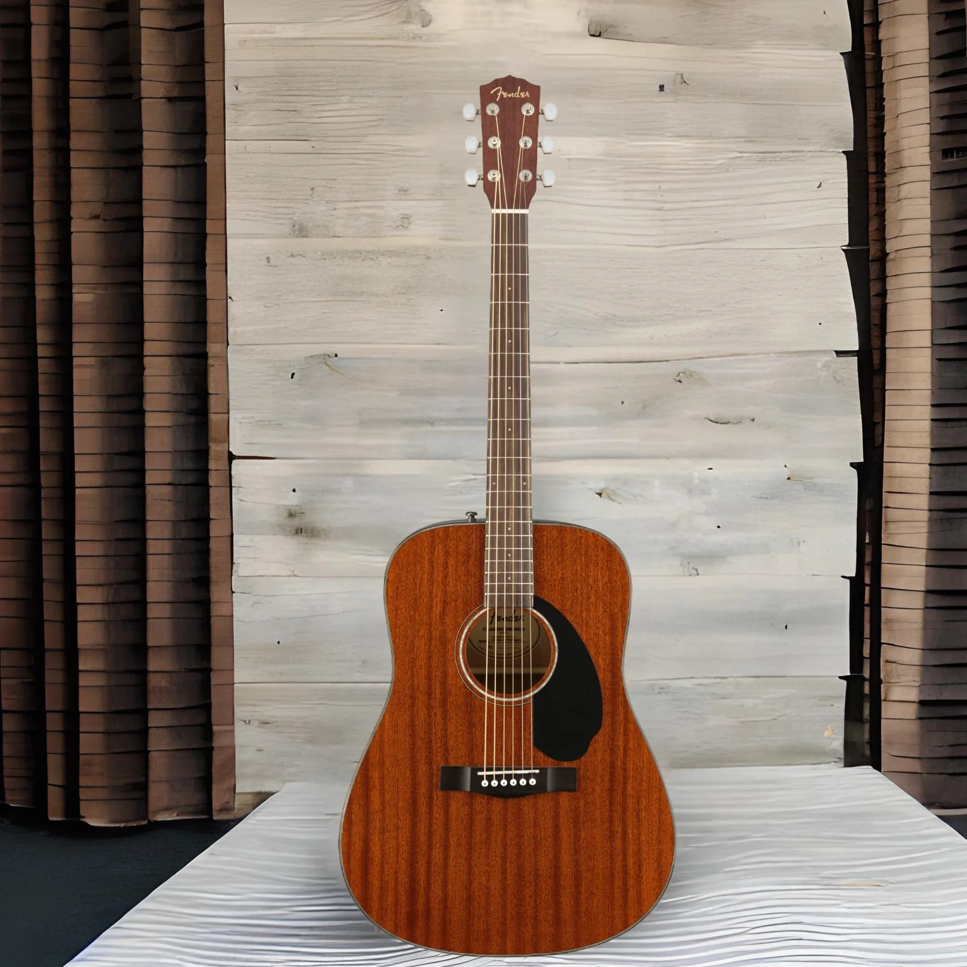 Fender CD-60S Dreadnought, Walnut Fingerboard, All-Mahogany, Natural, Full Size, 970110022, Comes with Free Virtual Lessons