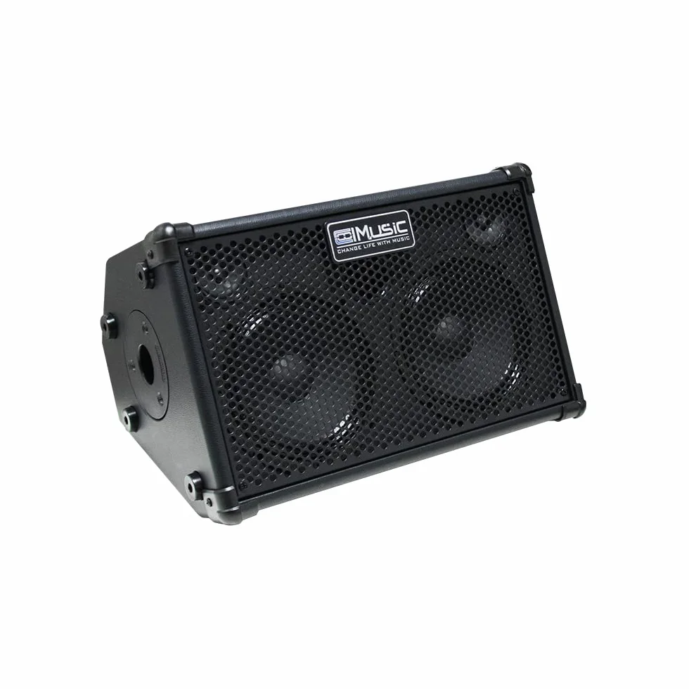 Coolmusic BP40D Amplificador de Guitarra acústica - Altavoz Bluetooth portátil de 80 W W/batería con Efecto de retardo de Coro reverberación, 6 entradas, Ecualizador de 3 Bandas