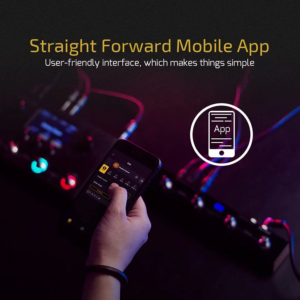 HOTONE MIDI Pedal controlador de pie Bluetooth Ampero Control de 4 botones