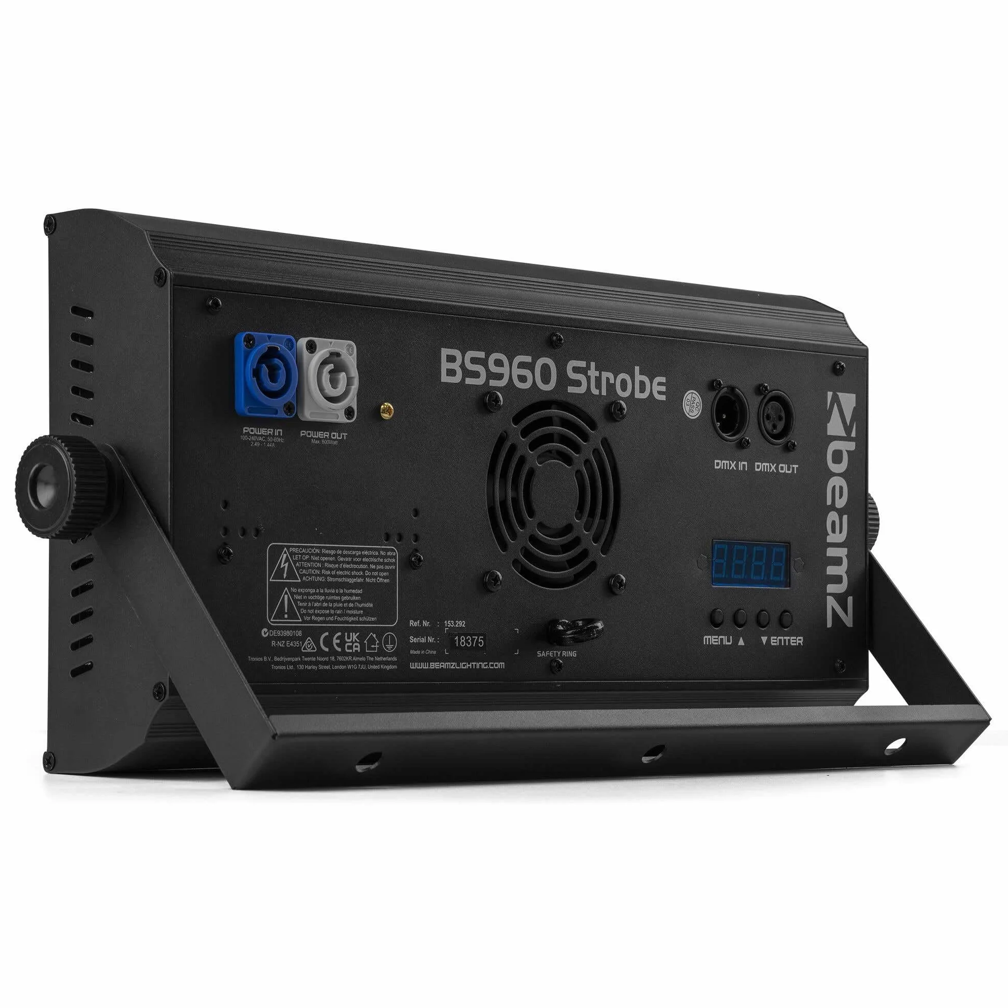 BeamZ BS960 RGBW LED combo estroboscópico - cegador - wash 3 en 1, 960 leds SMD RGBW, Control por DMX, autónomo o automático al sonido, velocidad ajustable, incluye soporte de montaje