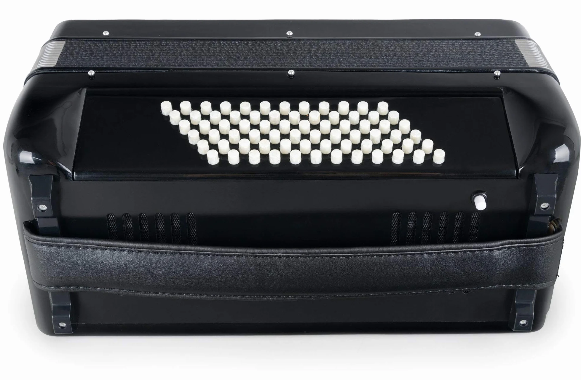 Acordeón Clásico Cantabile 72 Bajos "Secondo V" Set (Acordeón de 72 bajos con funda y correas incl. atril y escuela de acordeón) Negro
