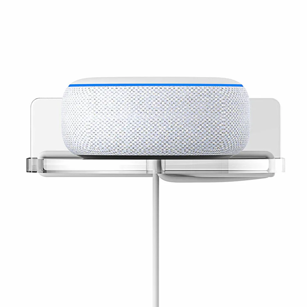 Alexa Echo Dot 3rd Wall Mount Stand with Cable Management Transparent A336