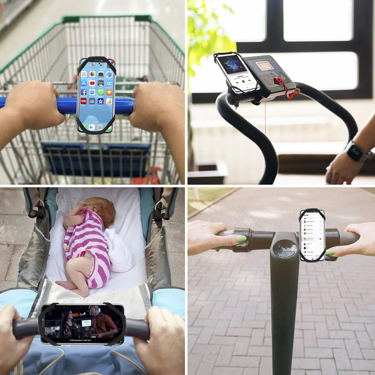 MOSUO Soporte Móvil Bicicleta Universal 360° Rotación para iPhone Smartphones 4.5-7.0 Pulgadas