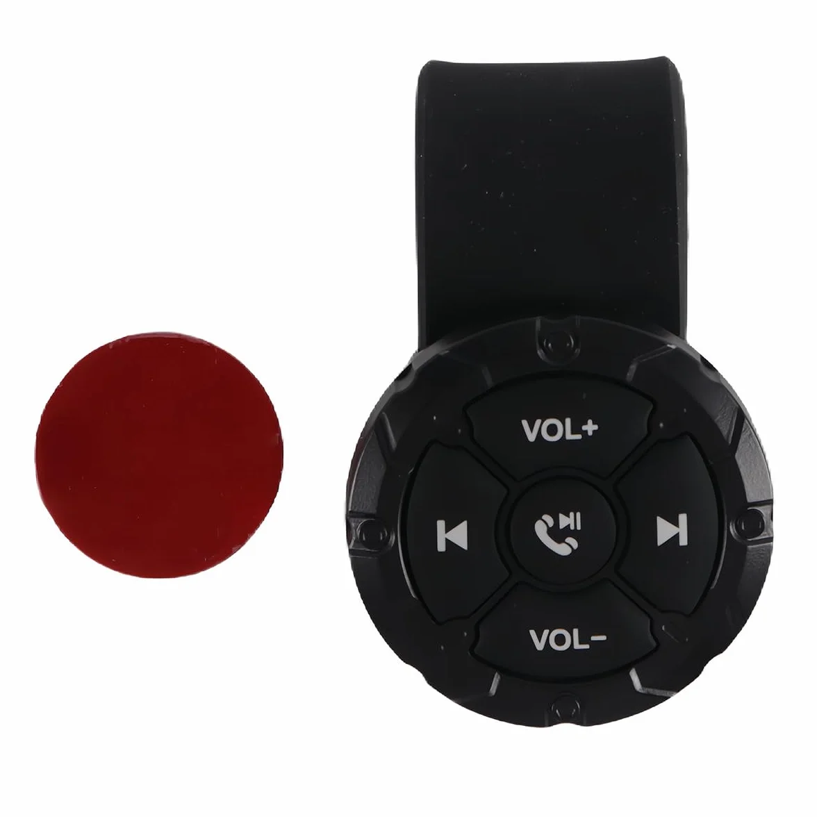 Control Remoto Inalámbrico Bluetooth con Botón Multimedia Impermeable para Volante de Moto, Bici y Coche