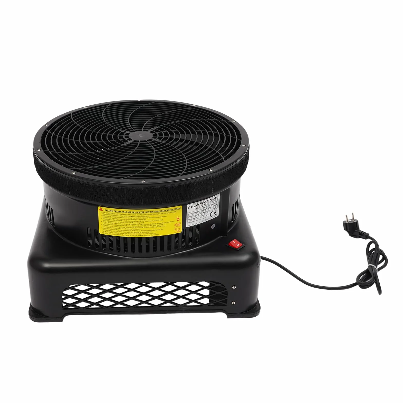 Juego de muñeco de manguera inflable con ventilador de 550 W, 2,1 m, plegable, divertido tubo publicitario (azul, negro)