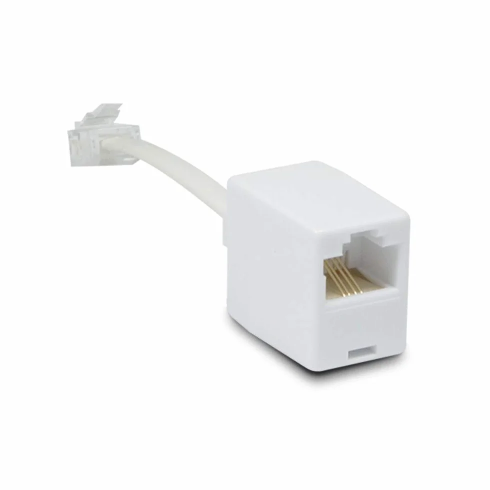 Metronic Conector Adaptador RJ11 Macho a RJ45 Hembra Blanco