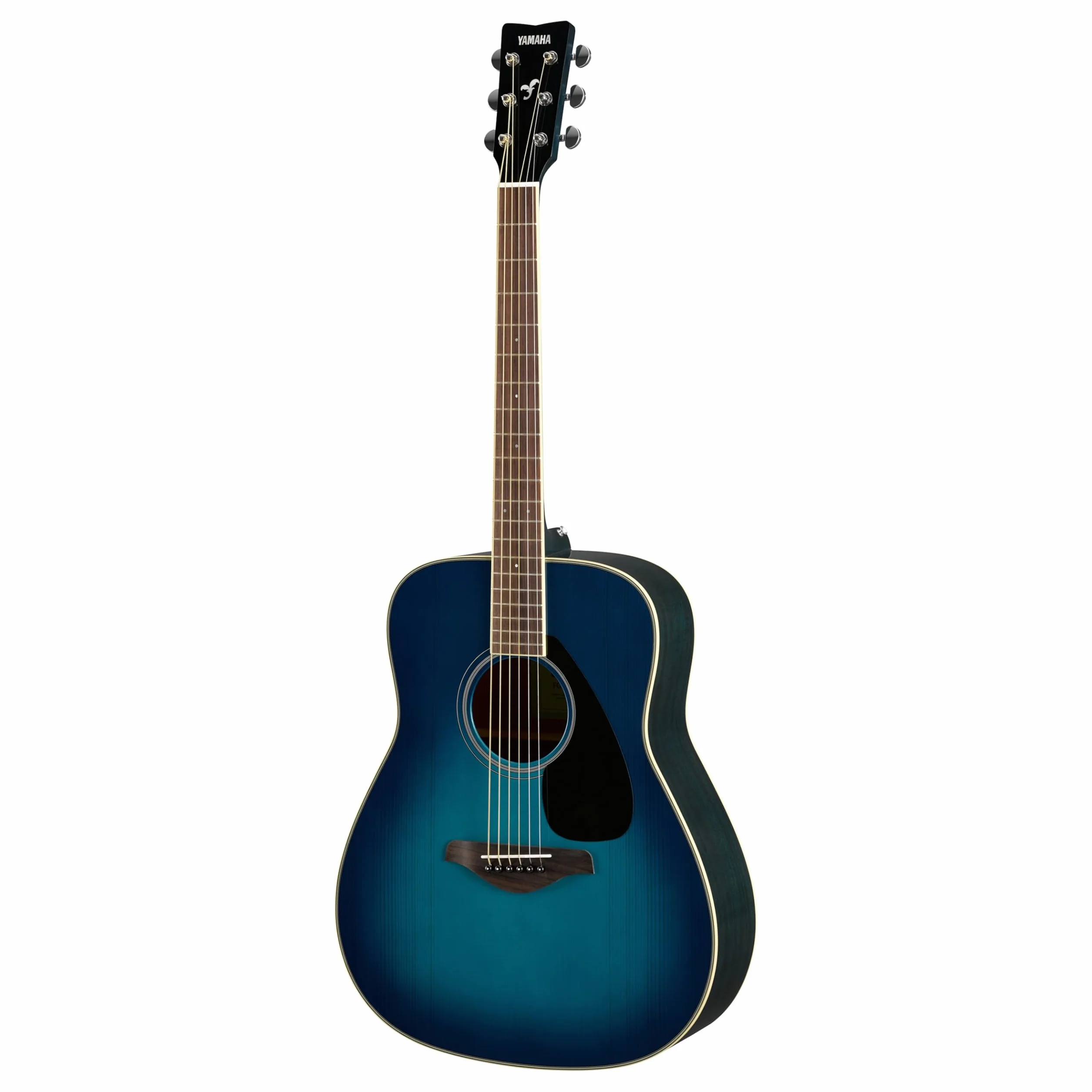 YAMAHA FG820 Guitarra Acústica – Cuerpo Dreadnought Tamaño Completo, Escala 24,96″, Tapa Maciza de Abeto, Fondo y Aros de Caoba, Diapasón de Palisandro, Cuerdas de Acero – Sunset Blue