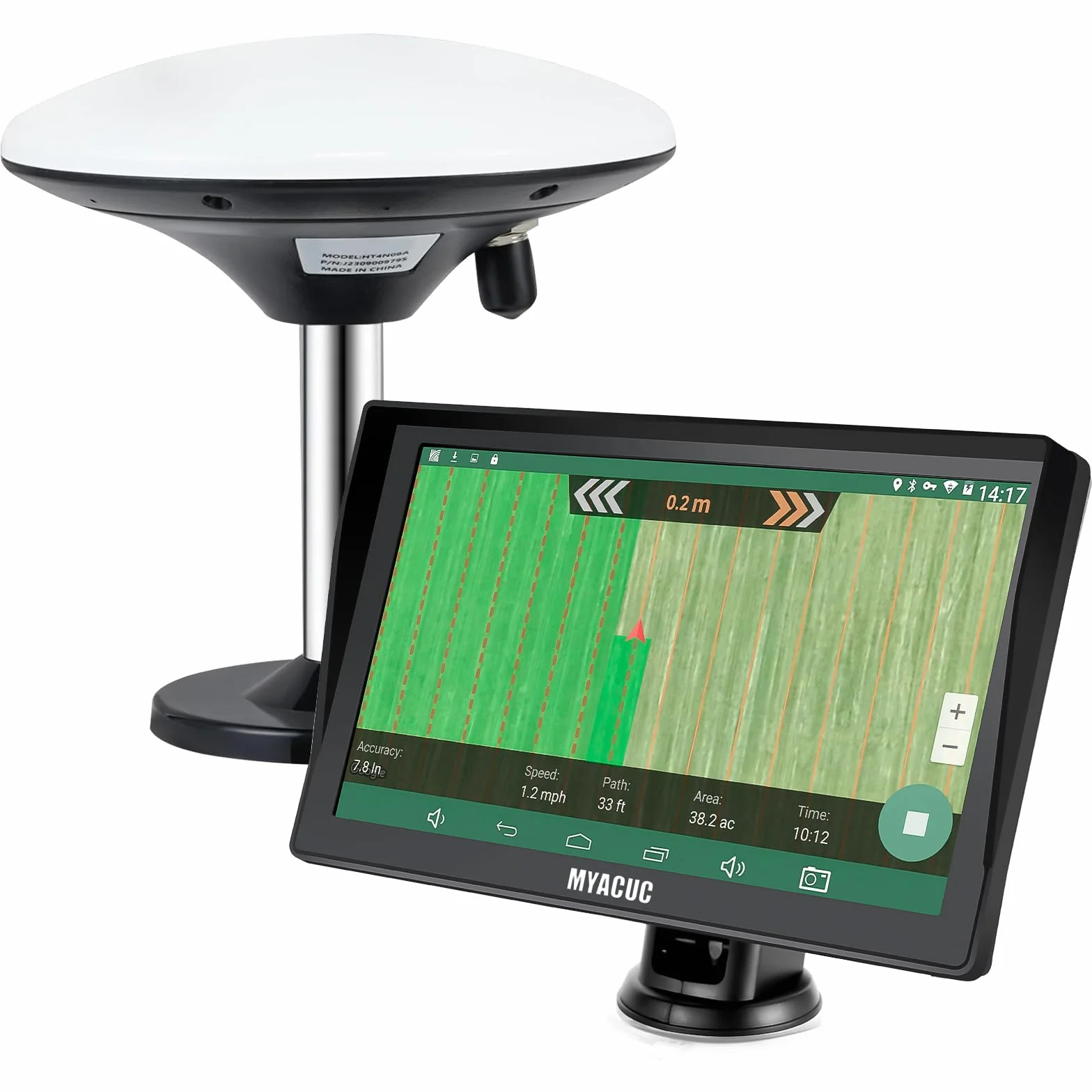 Navegador GPS para Tractor, Navegador Agrícola GNSS, Pantalla Táctil 9", Posicionamiento Automático