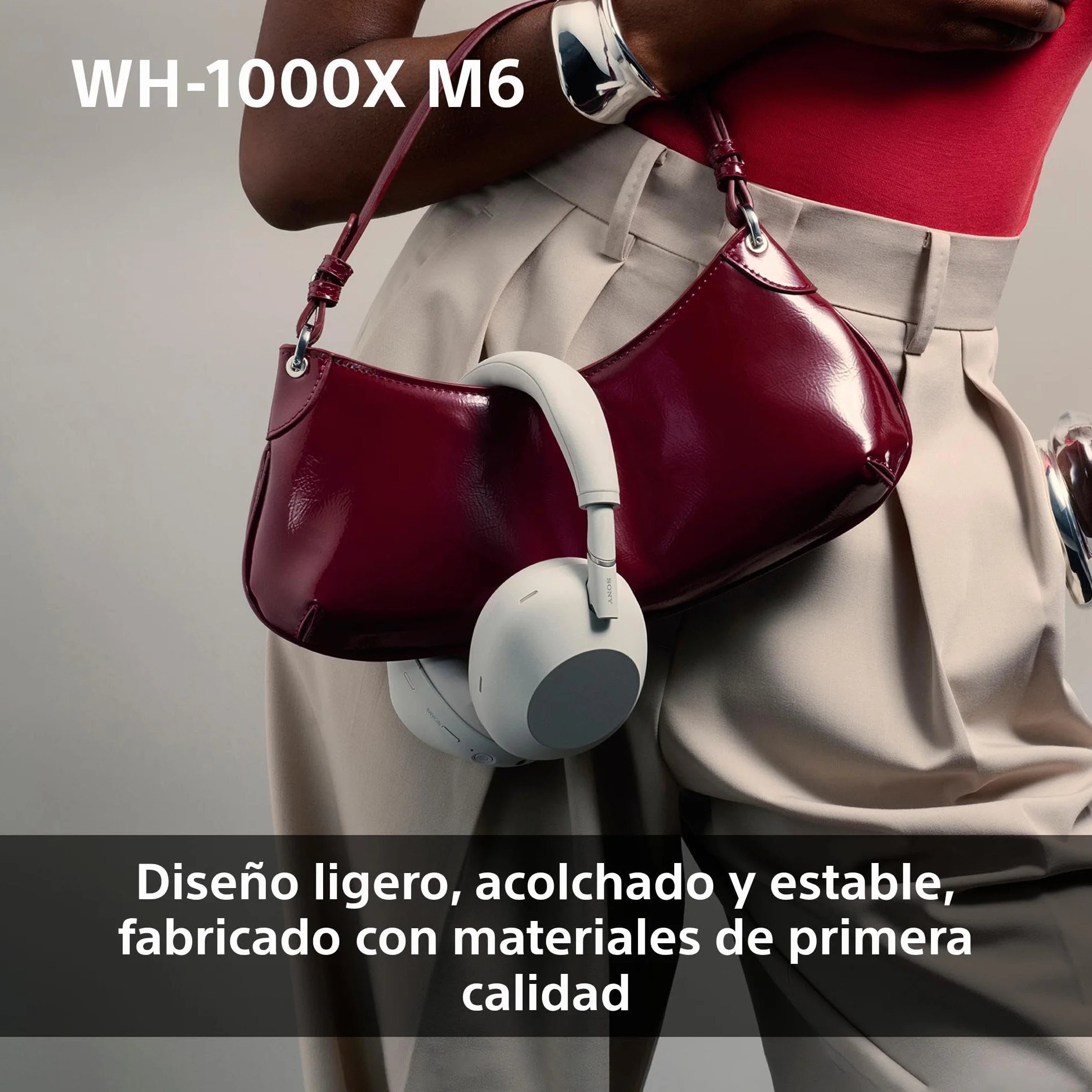 Sony WH-1000XM6 Auriculares Bluetooth inalámbricos con Noise Cancelling, Sonido de Alta resolución, cómodos, diseño Plegable, Estuche Resistente, 30 Horas de batería, iOS y Android - Plata