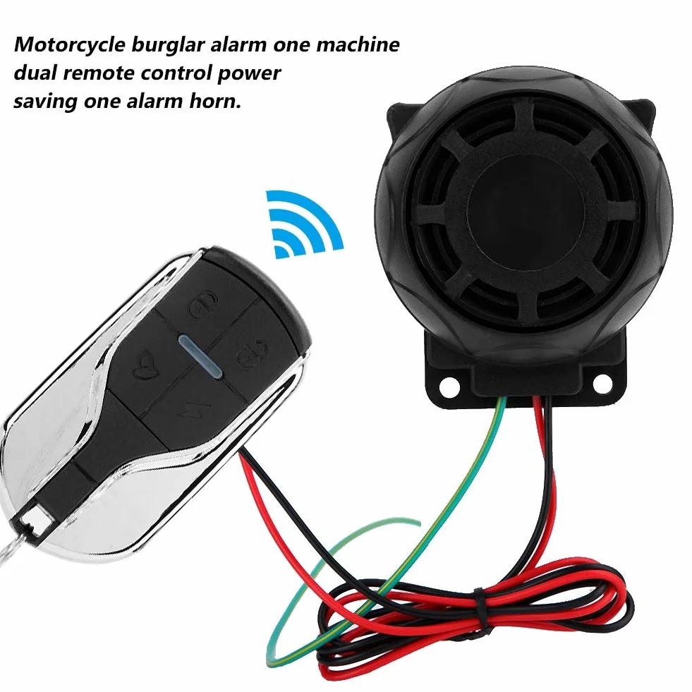 Alarma para Motocicleta, Kit de Seguridad antirrobo de 12V, Dispositivo de Alarma para Motocicleta súper Fuerte de 115dB, Control Remoto bidireccional, Alarma de Seguridad antirrobo