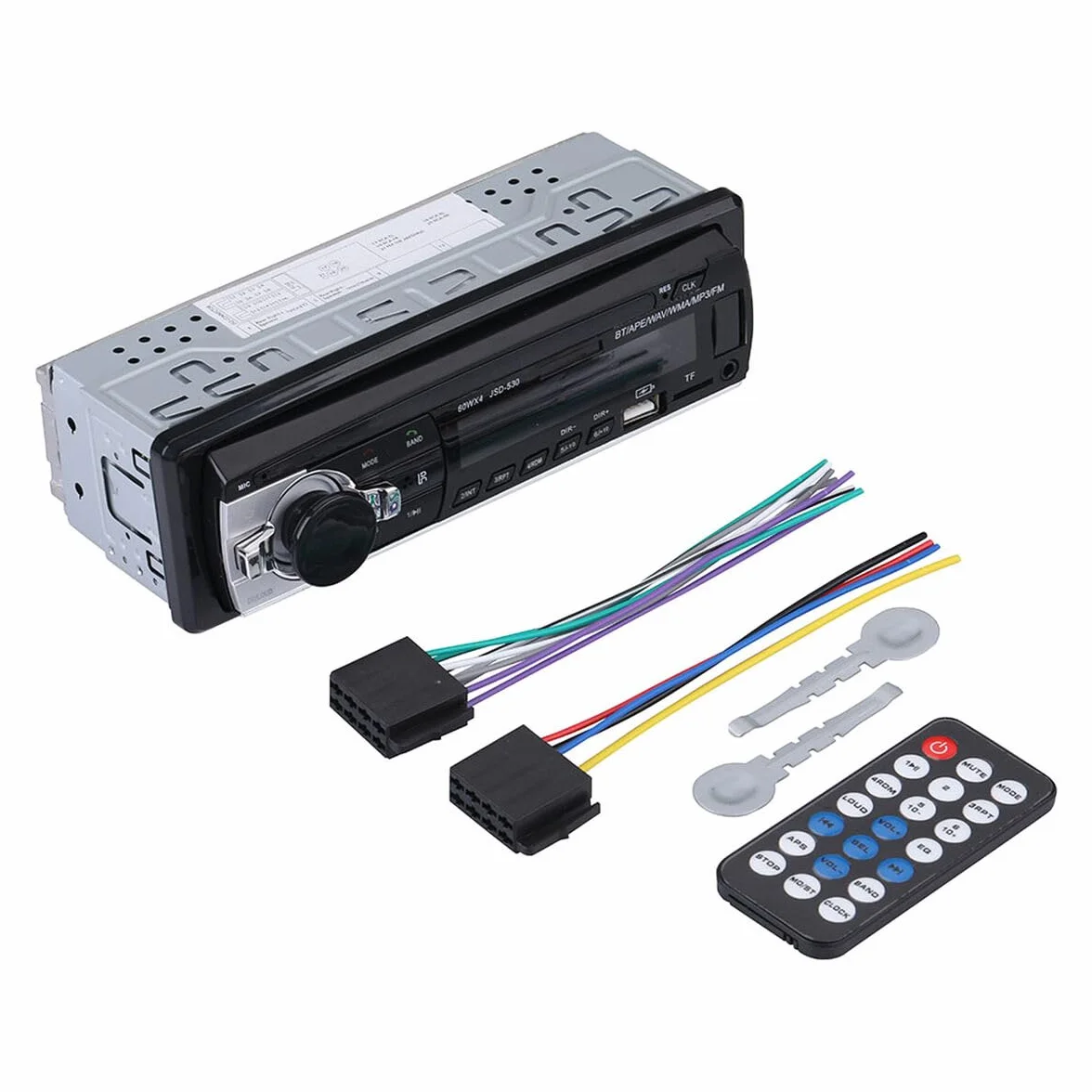 NK Auto Radio Coche 1 DIN 4x40W Bluetooth 5.0 AUX MP3 USB FM Estéreo Manos Libres Pantalla LCD