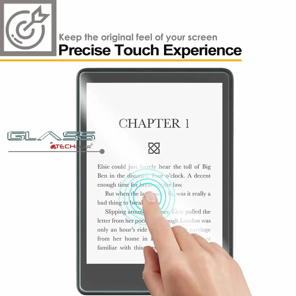 TECHGEAR 2 Piezas Protector Pantalla Vidrio Templado para Amazon Kindle Paperwhite 5 / Signature / Kids 6.8" 2021
