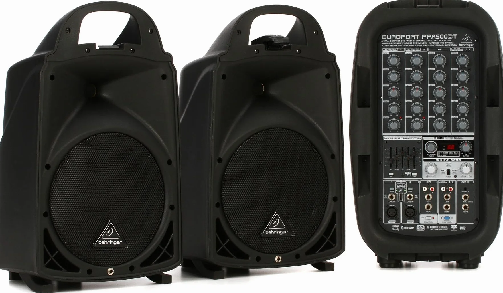 Behringer EUROPORT PPA500BT Sistema pa 500w 6 canales ultracompacto