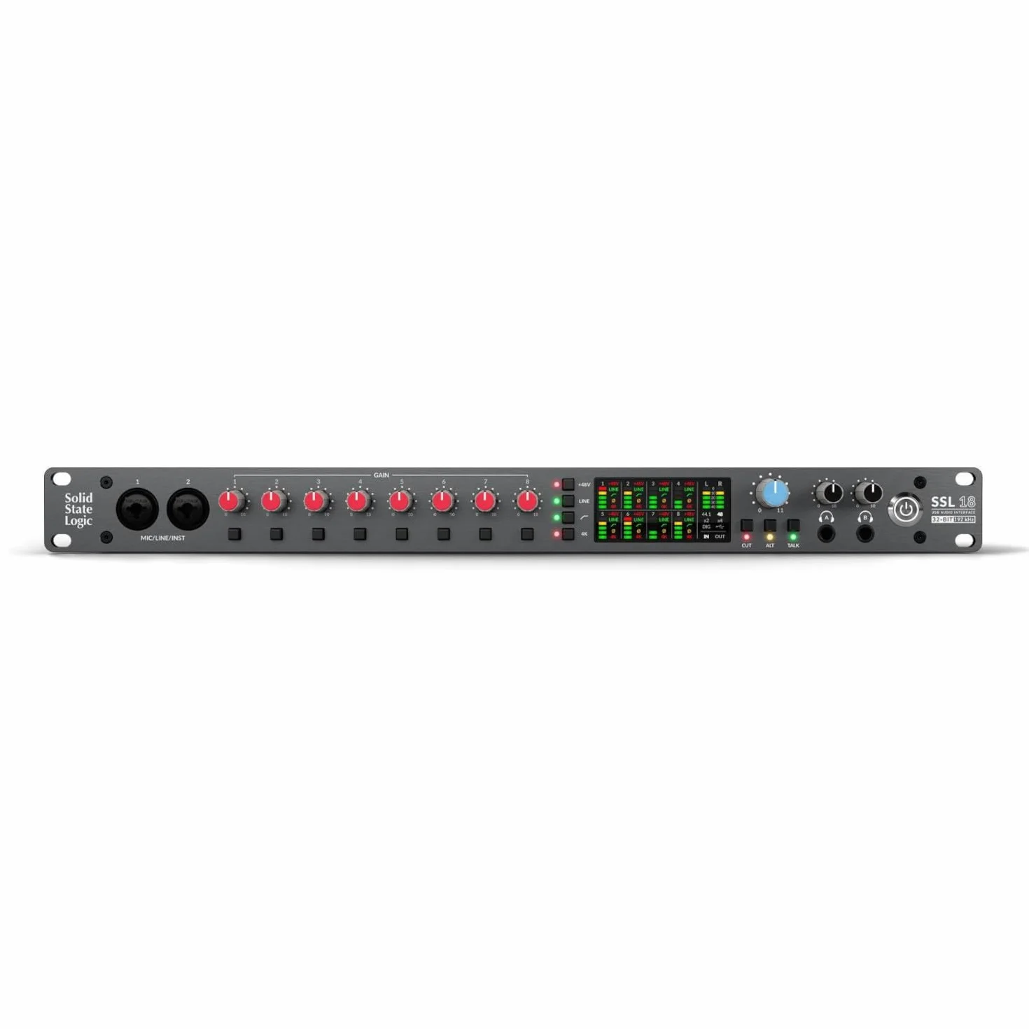 Solid State SSL18, Interfaz de Audio USB, 12 Entradas/6 Salidas, 4 Previos SSL, 32 bits/192 kHz