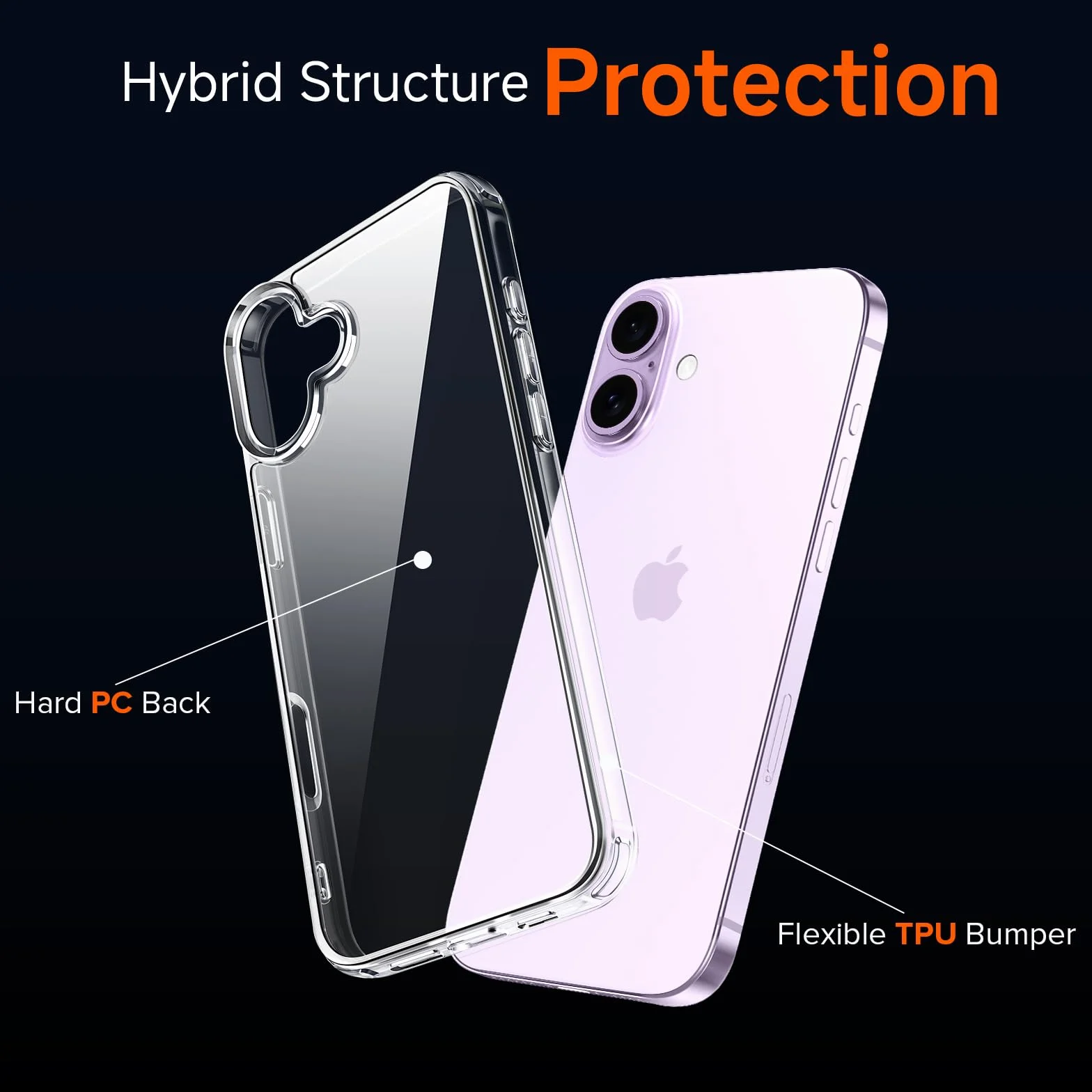 ivoler Clara Funda para iPhone 17, con 2 Piezas Cristal Templado, [Protección Militar] Anti-Amarillo Carcasa Antigolpes Bumper Case Cover - Transparente