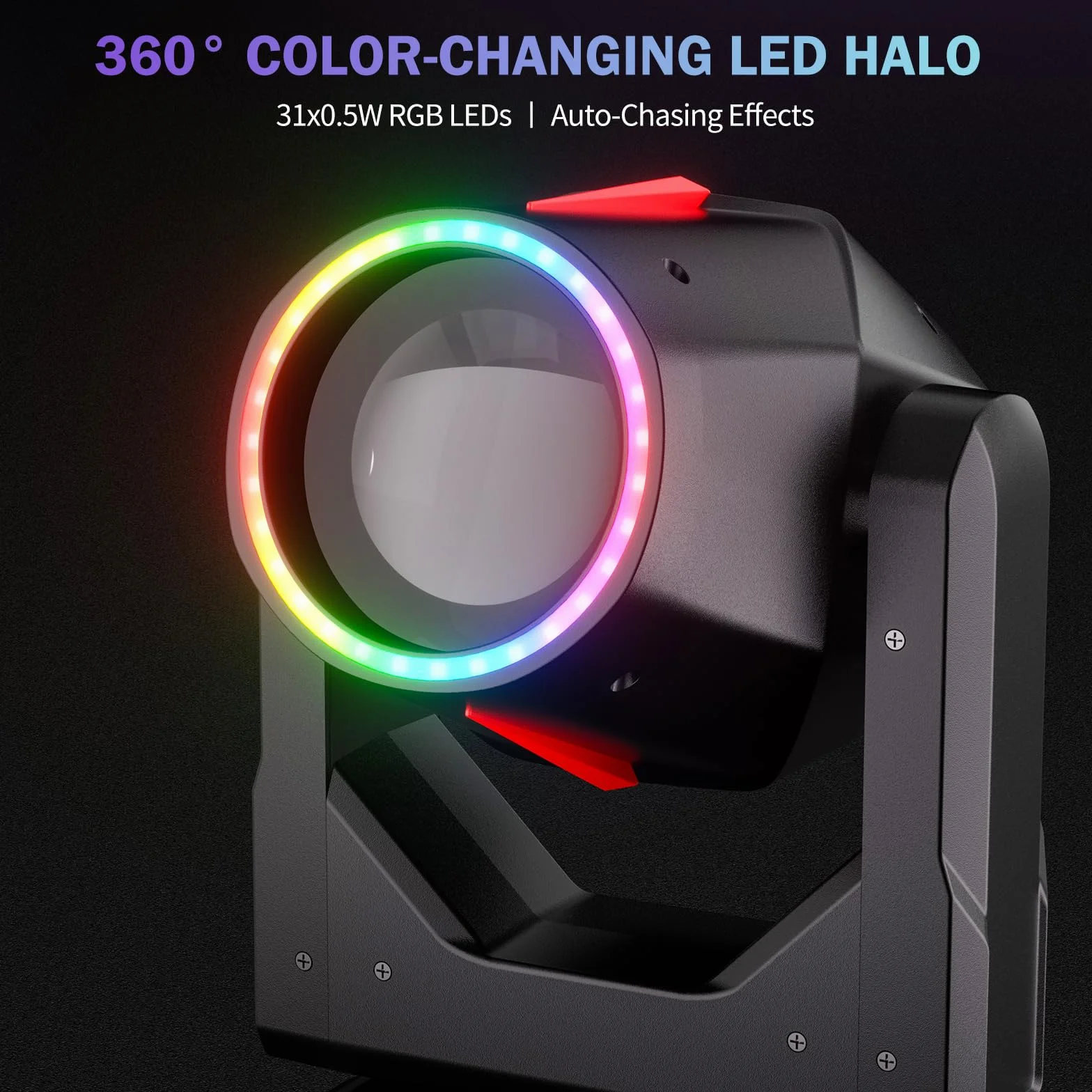 Beam Cabeza Móvil LED Iluminación de Escenario 380W, Juegos de Luz RGBW 14 Patrones 15 Colores Enfoque Electrónico DMX512 Prisma Rotación de 360 ° para Bodas Discoteca Teatros 2PCS