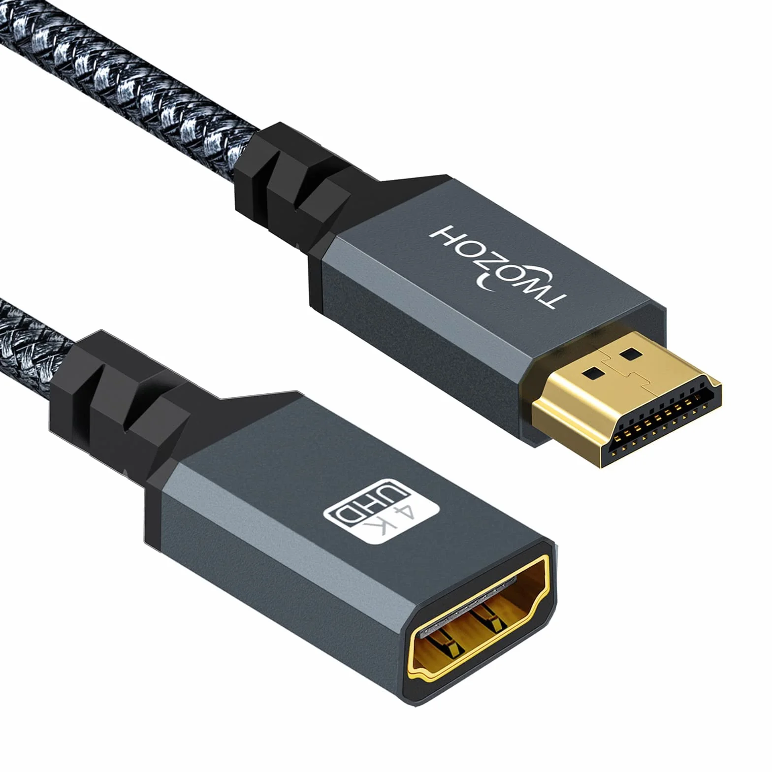 Twozoh - Cable alargador HDMI, Cable HDMI Macho Hembra corto de alta velocidad 3D, 4K@60Hz, 1080P (30CM)